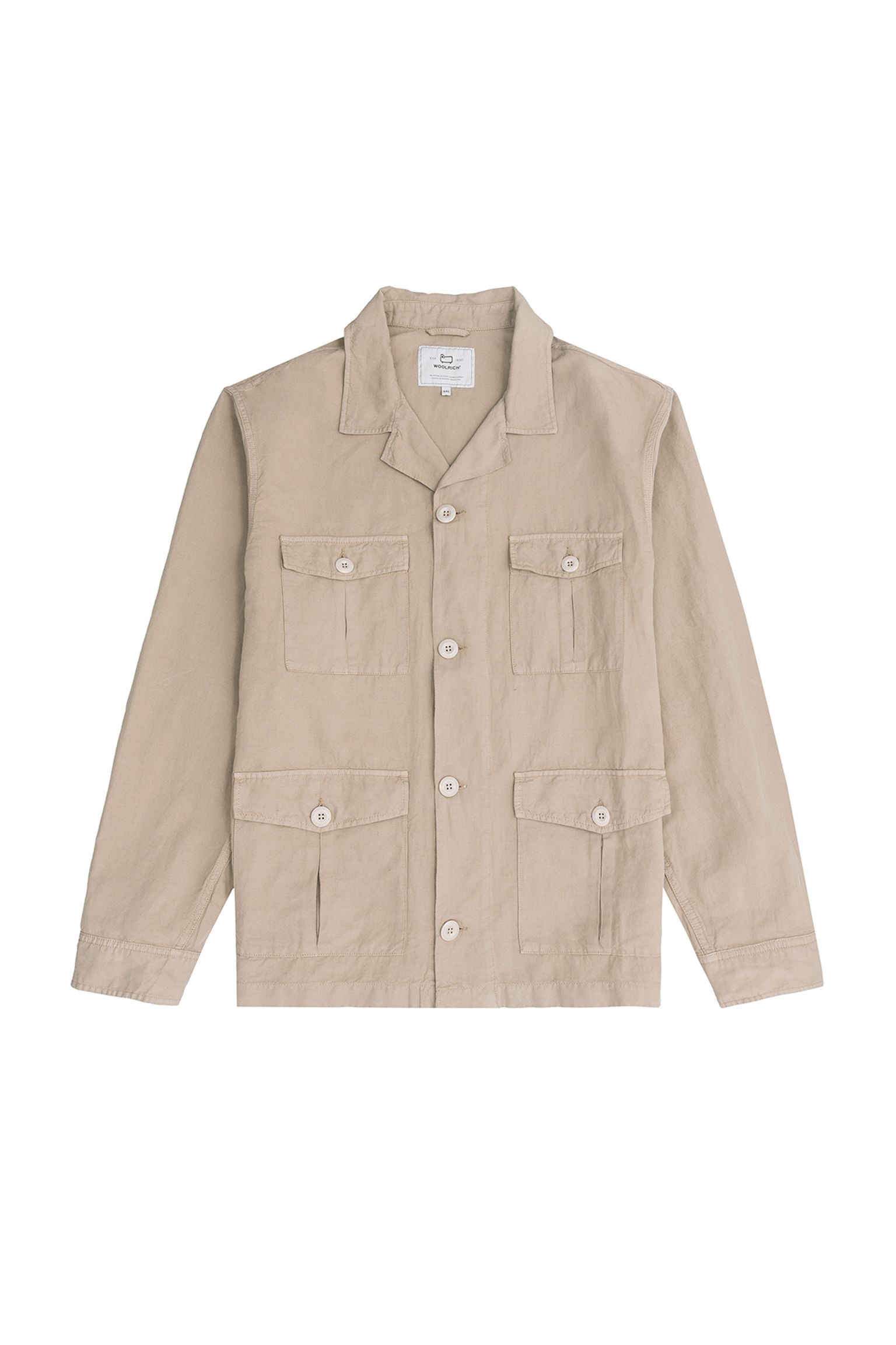 Овершот Woolrich COTTON LINEN SAFARI OVERSHIRT купити