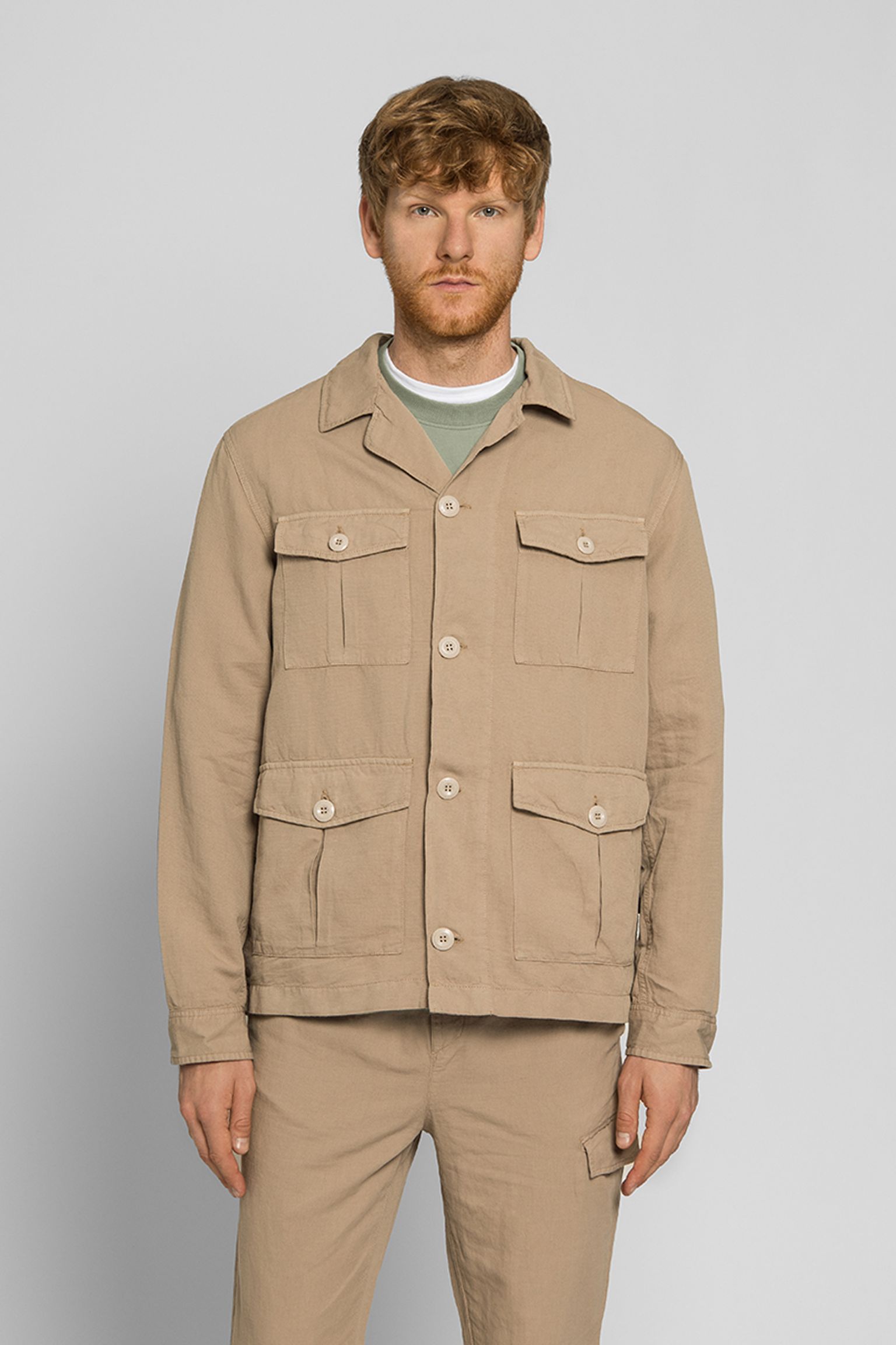 Овершот COTTON LINEN SAFARI OVERSHIRT