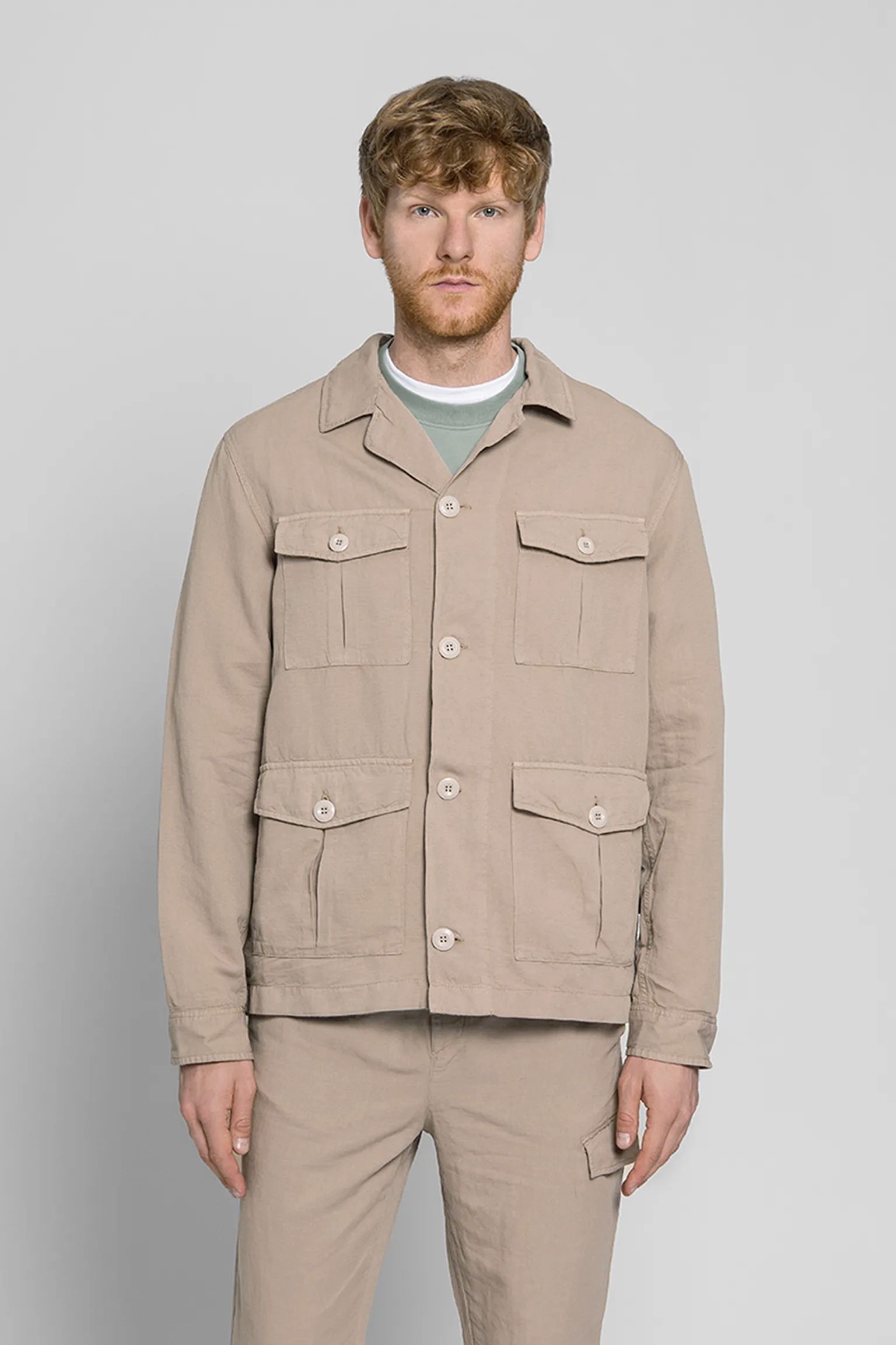 Овершот Woolrich COTTON LINEN SAFARI OVERSHIRT з доставкою