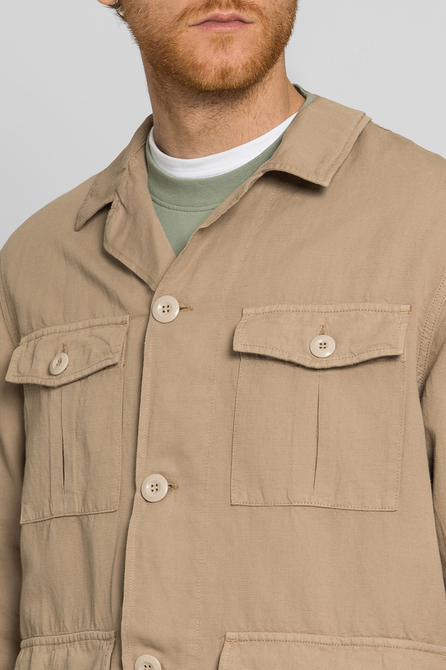 Овершот COTTON LINEN SAFARI OVERSHIRT