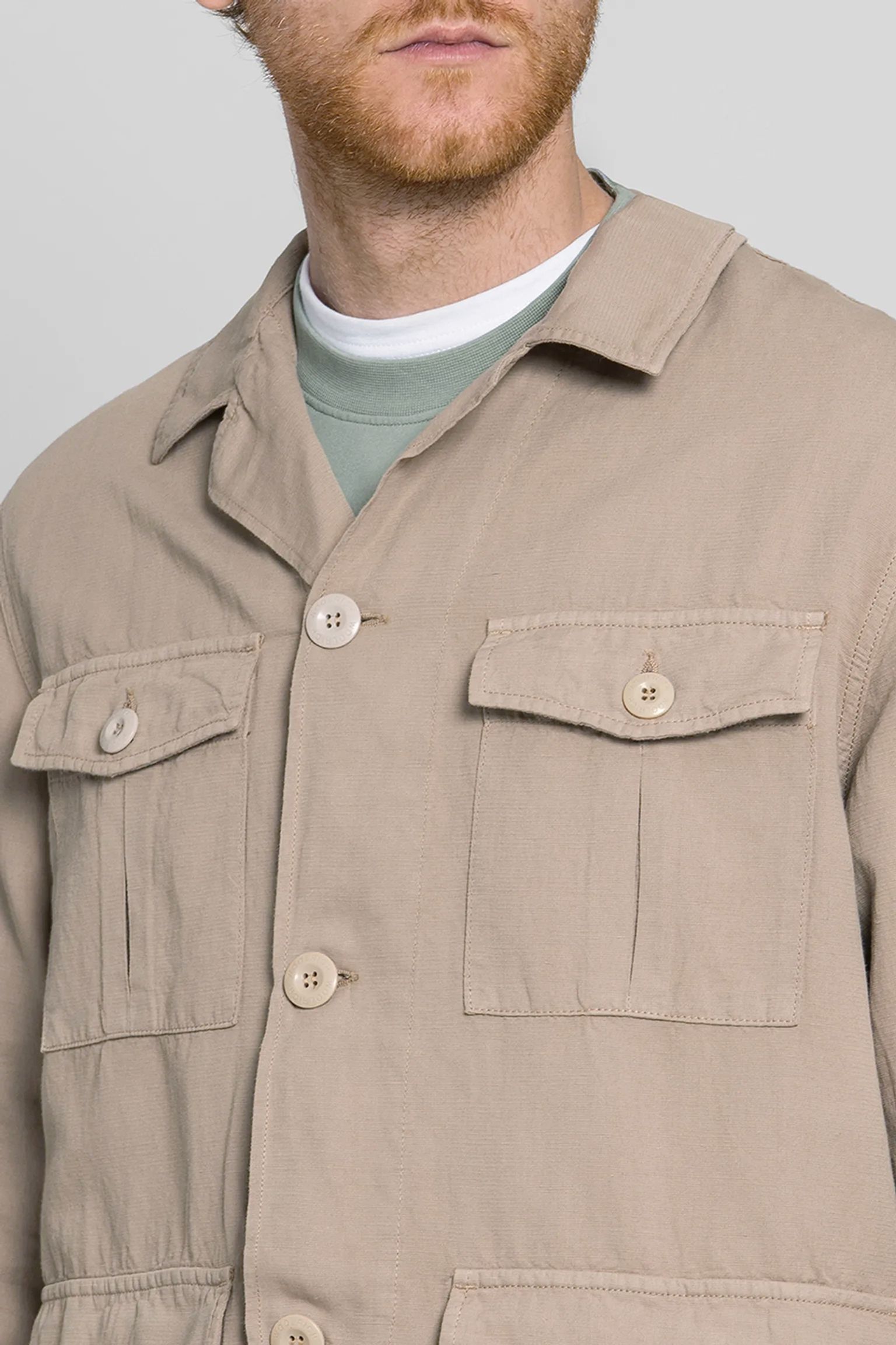 Широкий вибір Овершот Woolrich COTTON LINEN SAFARI OVERSHIRT