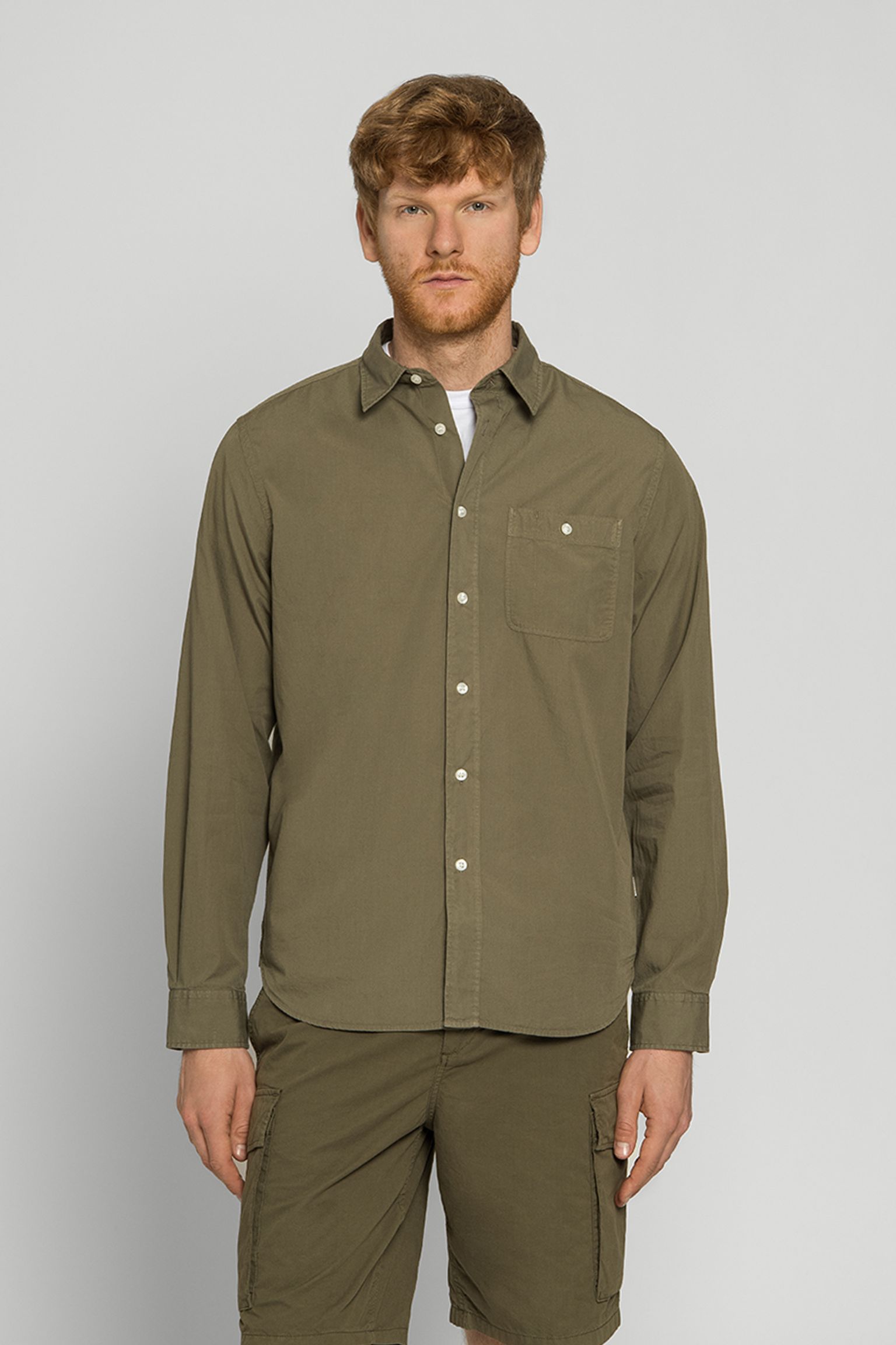 Сорочка Woolrich GARMENT DYED POPLIN SHIRT