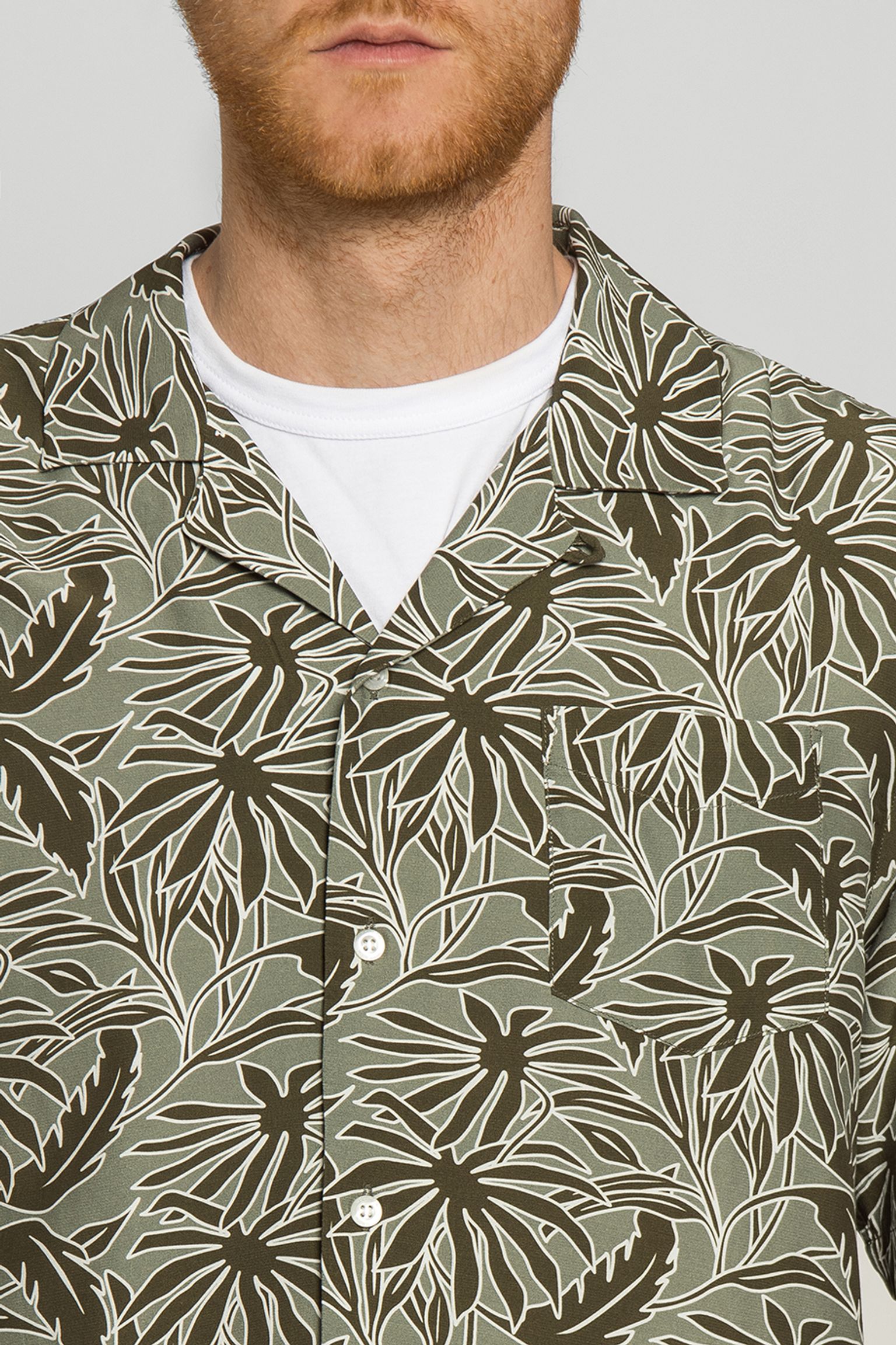 Рубашка TROPICAL PRINT BOWLING SHIRT