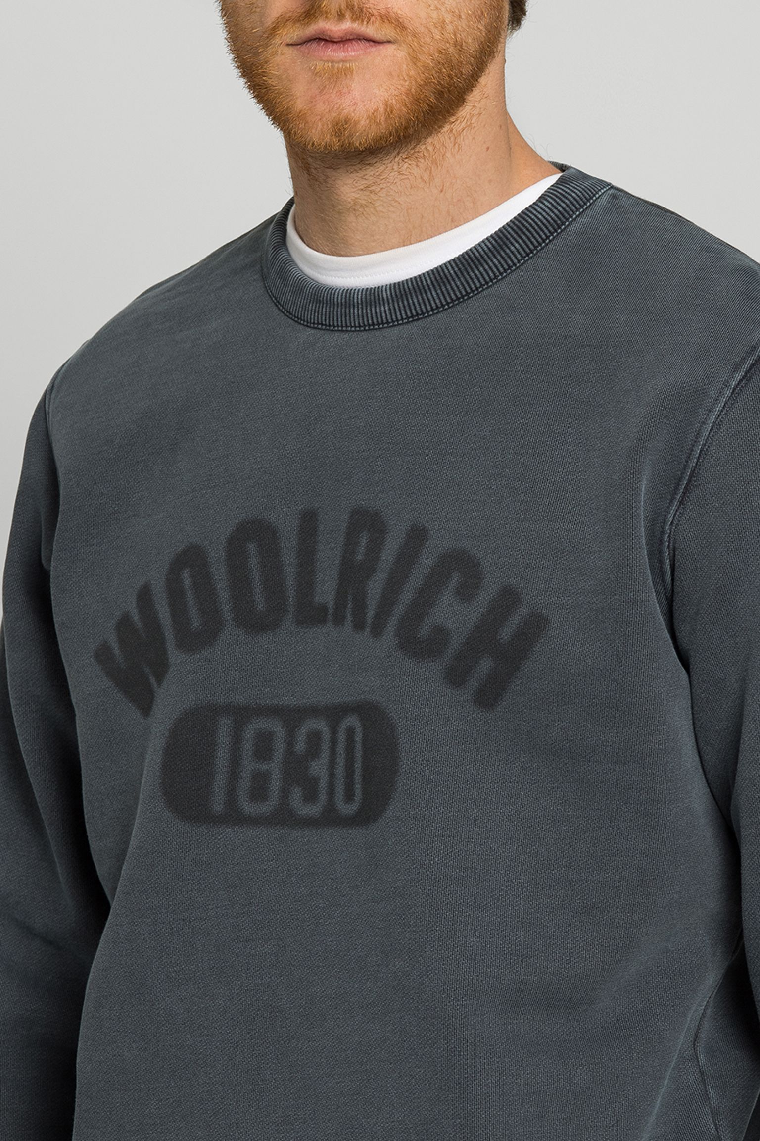 Широкий вибір Світшот Woolrich GARMENT DYED LOGO CREWNECK