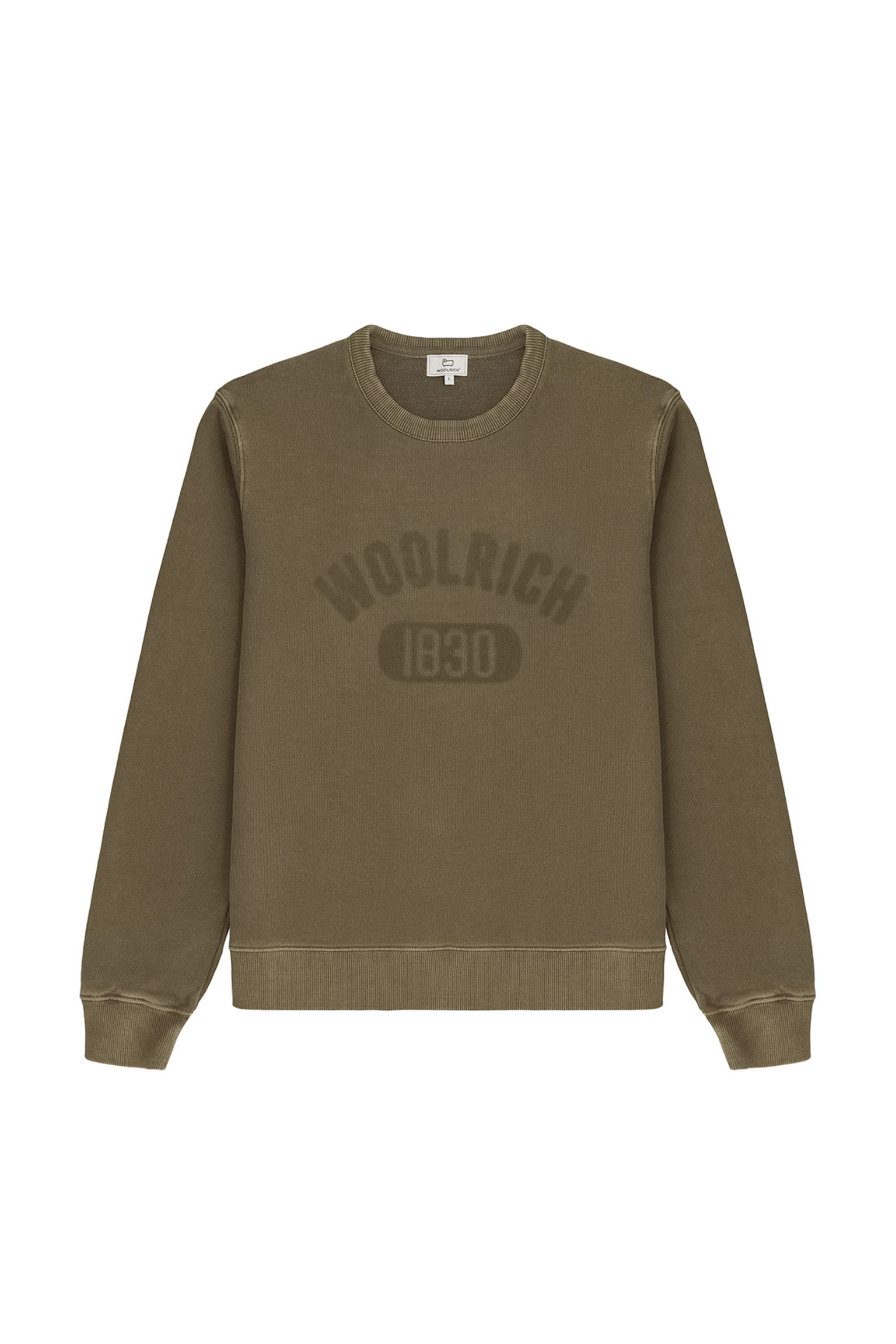 Світшот Woolrich GARMENT DYED LOGO CREWNECK