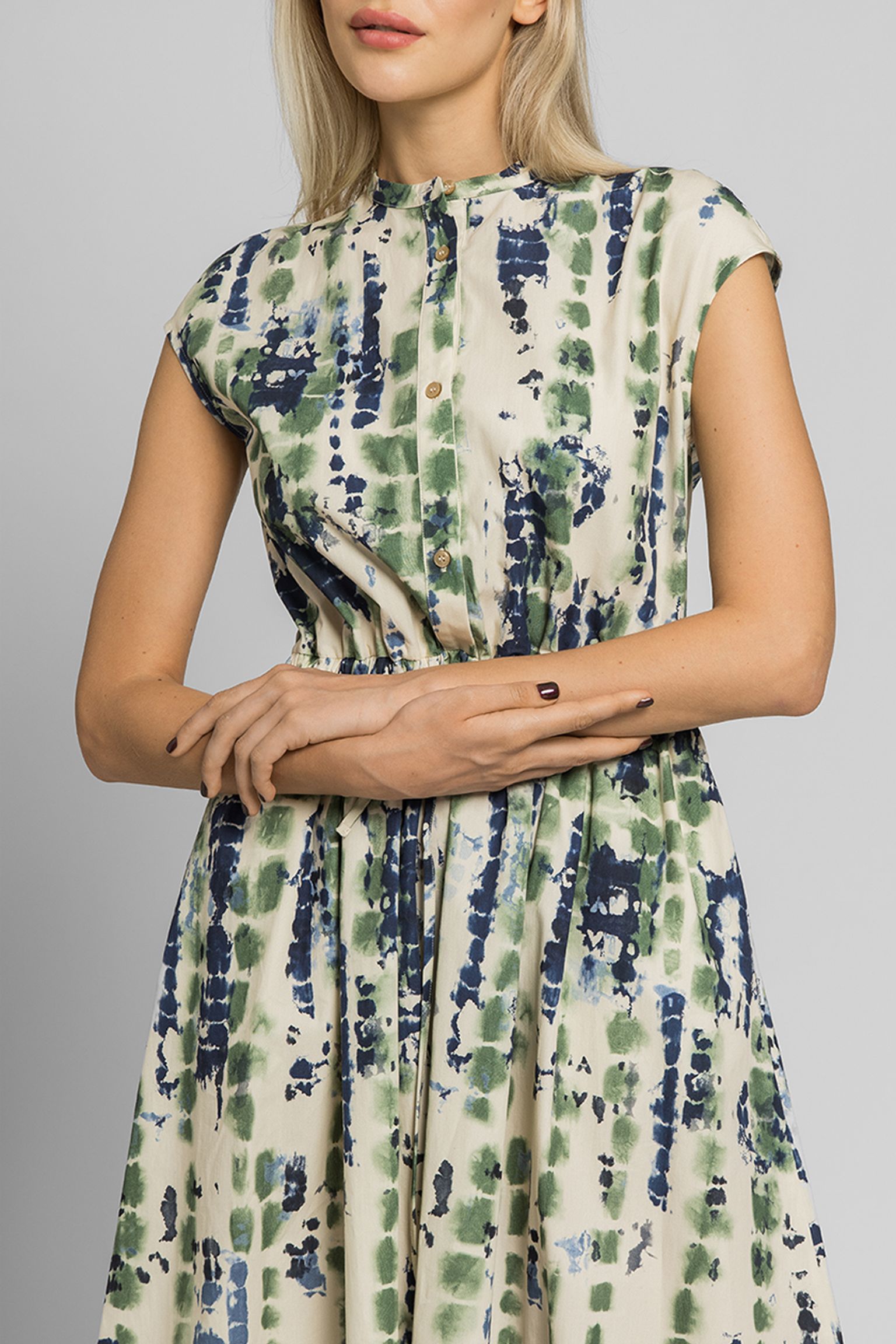 Платье Woolrich PRINTED POPLIN DRESS