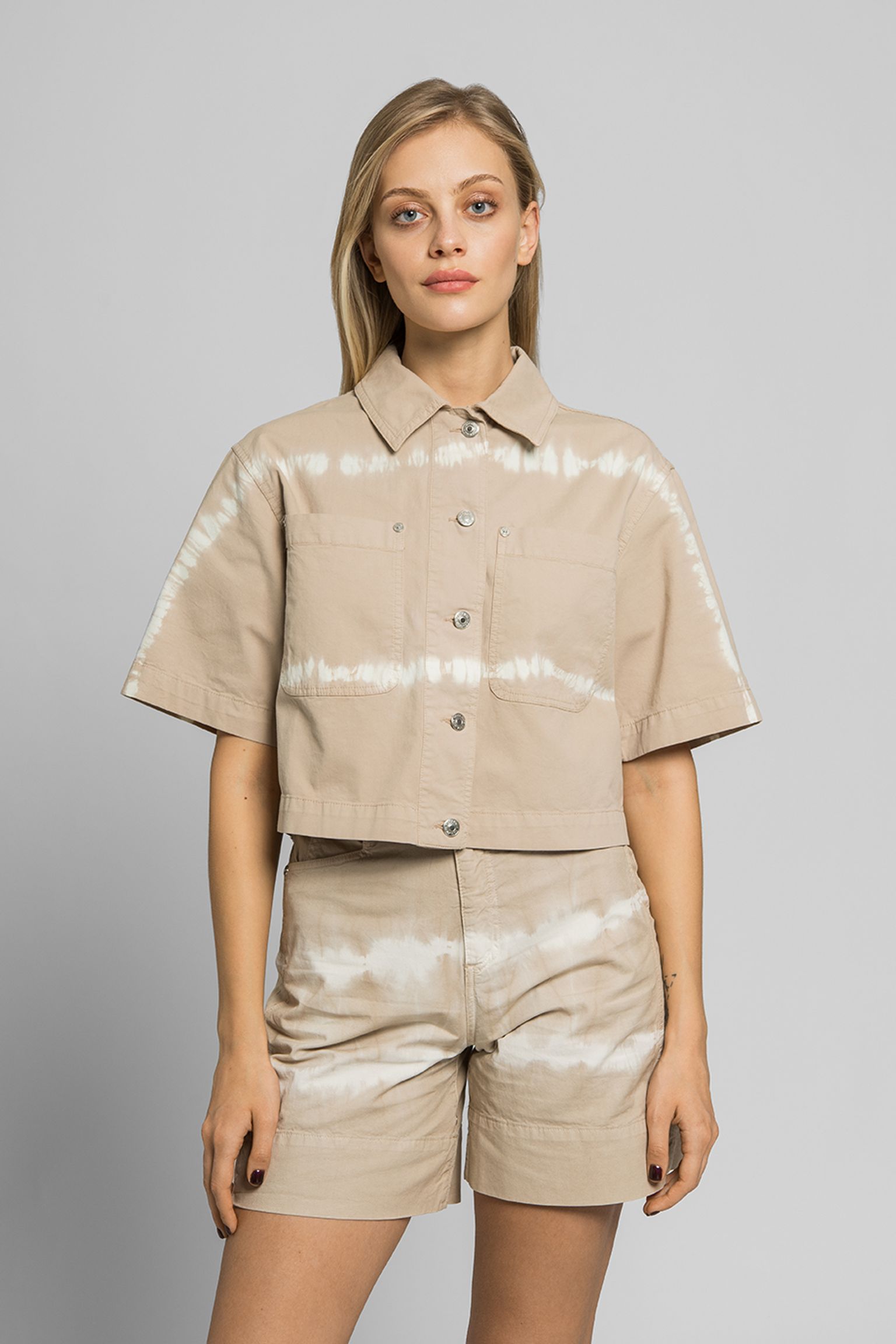 Рубашка COTTON TWILL TIE DYE OVERSHIRT купить