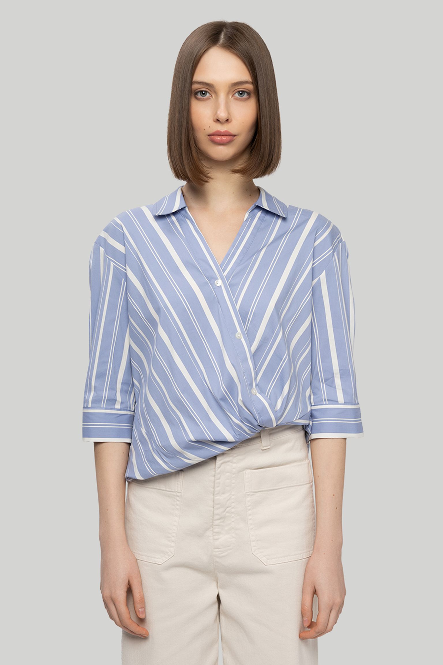 Блуза STRIPE POPLIN BLOUSE