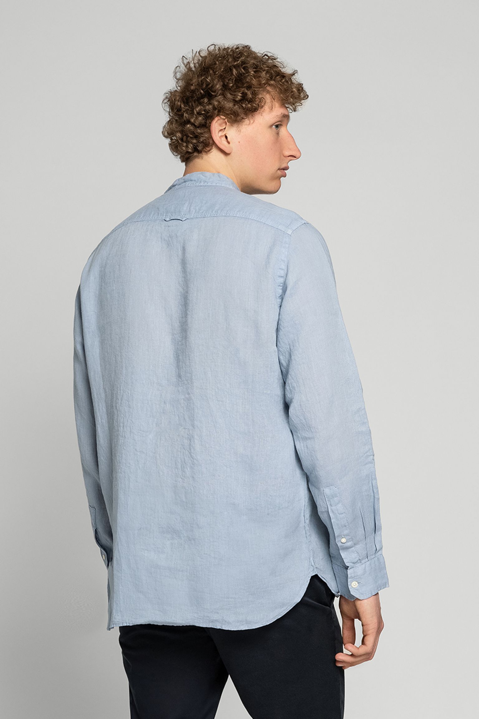 Сорочка Woolrich BAND COLLAR LINEN SHIRT