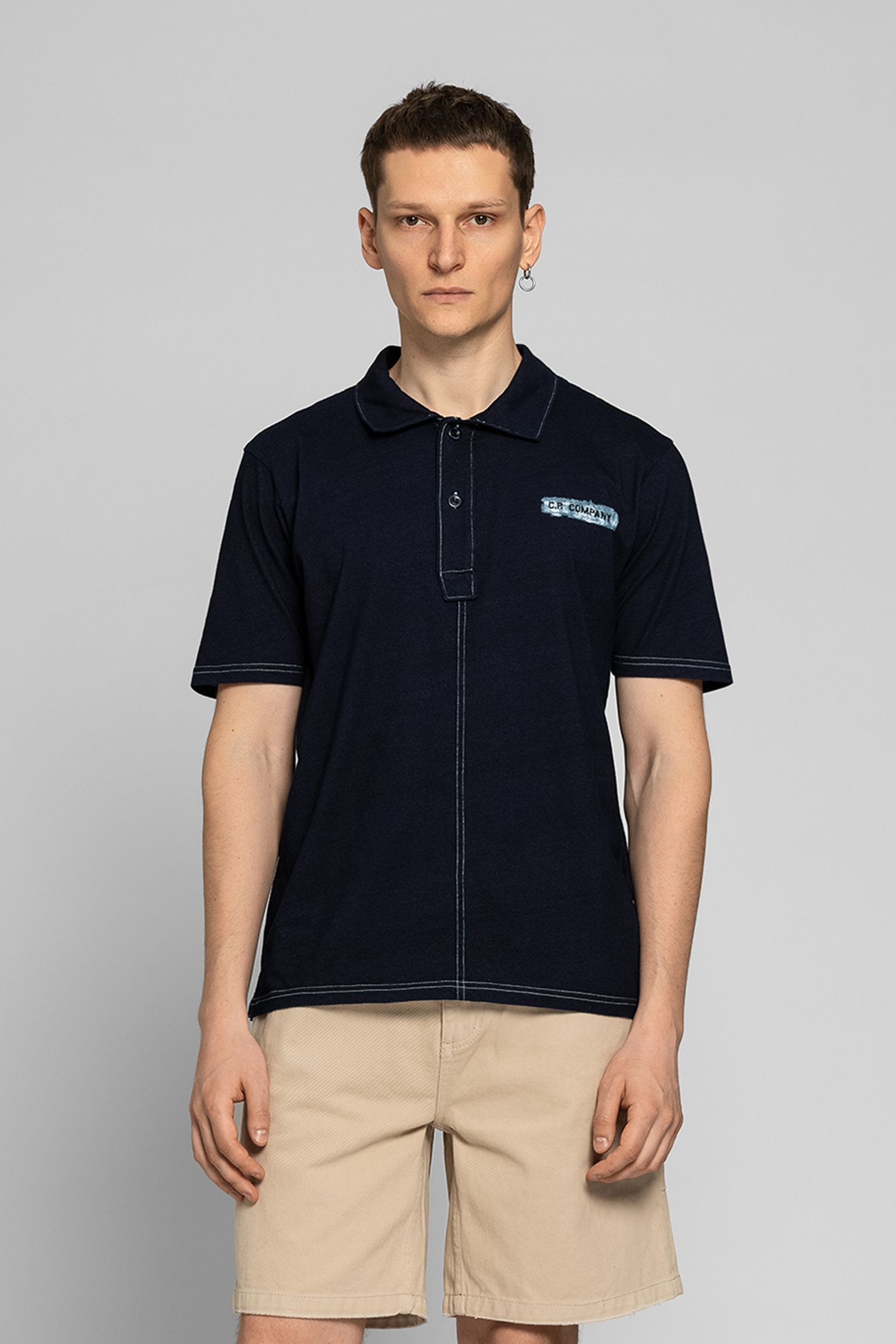 Поло INDIGO JERSEY POLO SHIRT