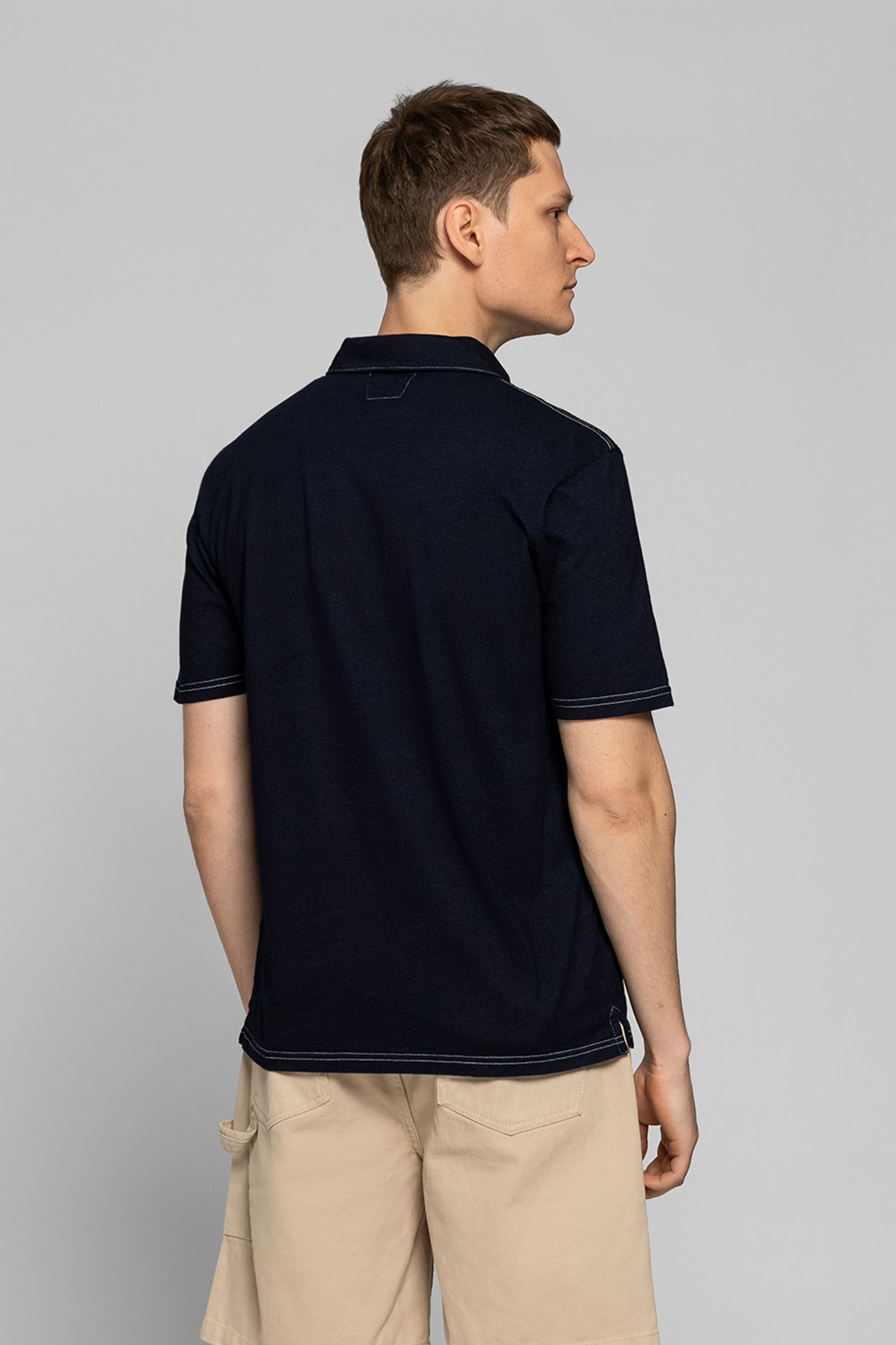 Поло INDIGO JERSEY POLO SHIRT