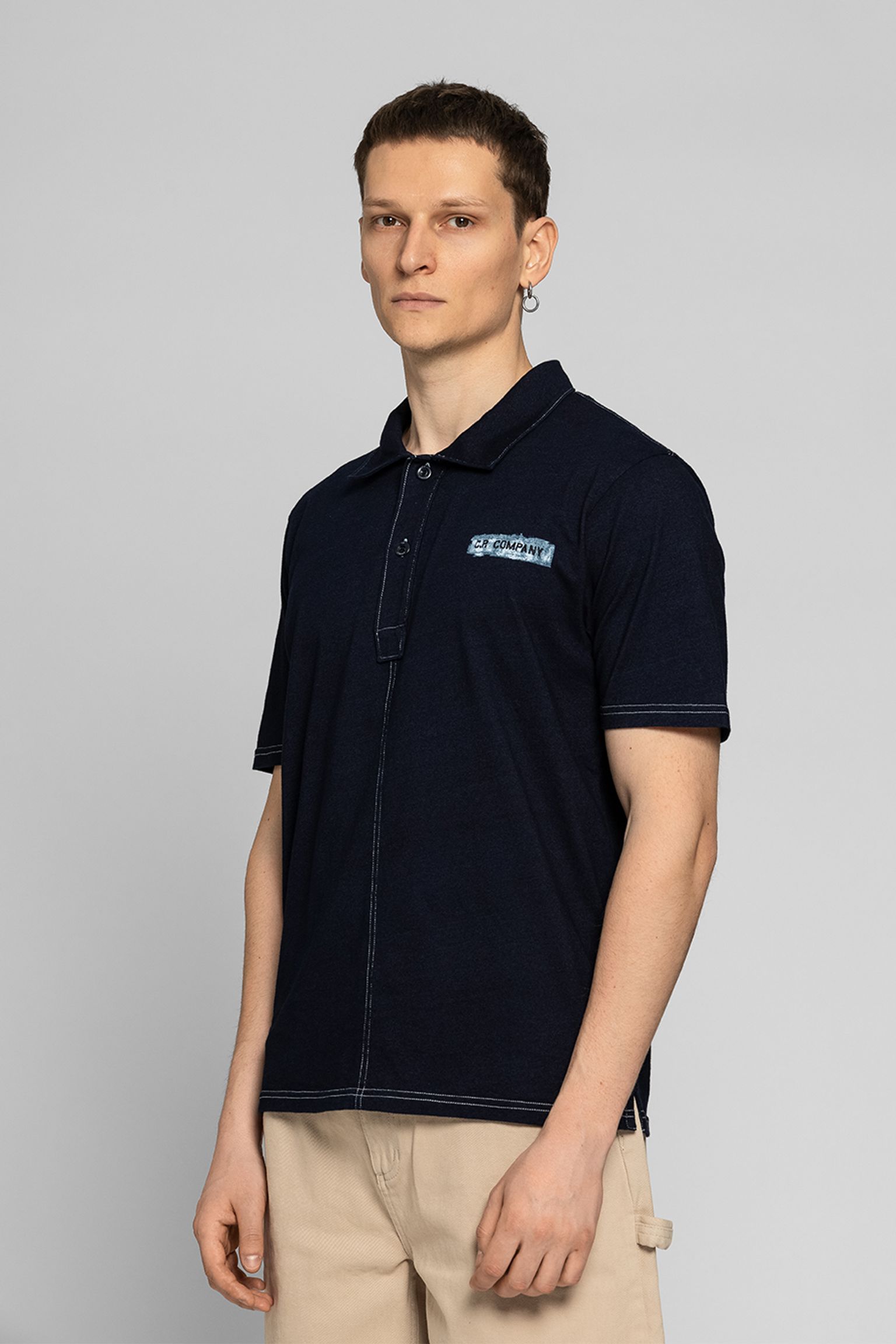 Поло INDIGO JERSEY POLO SHIRT