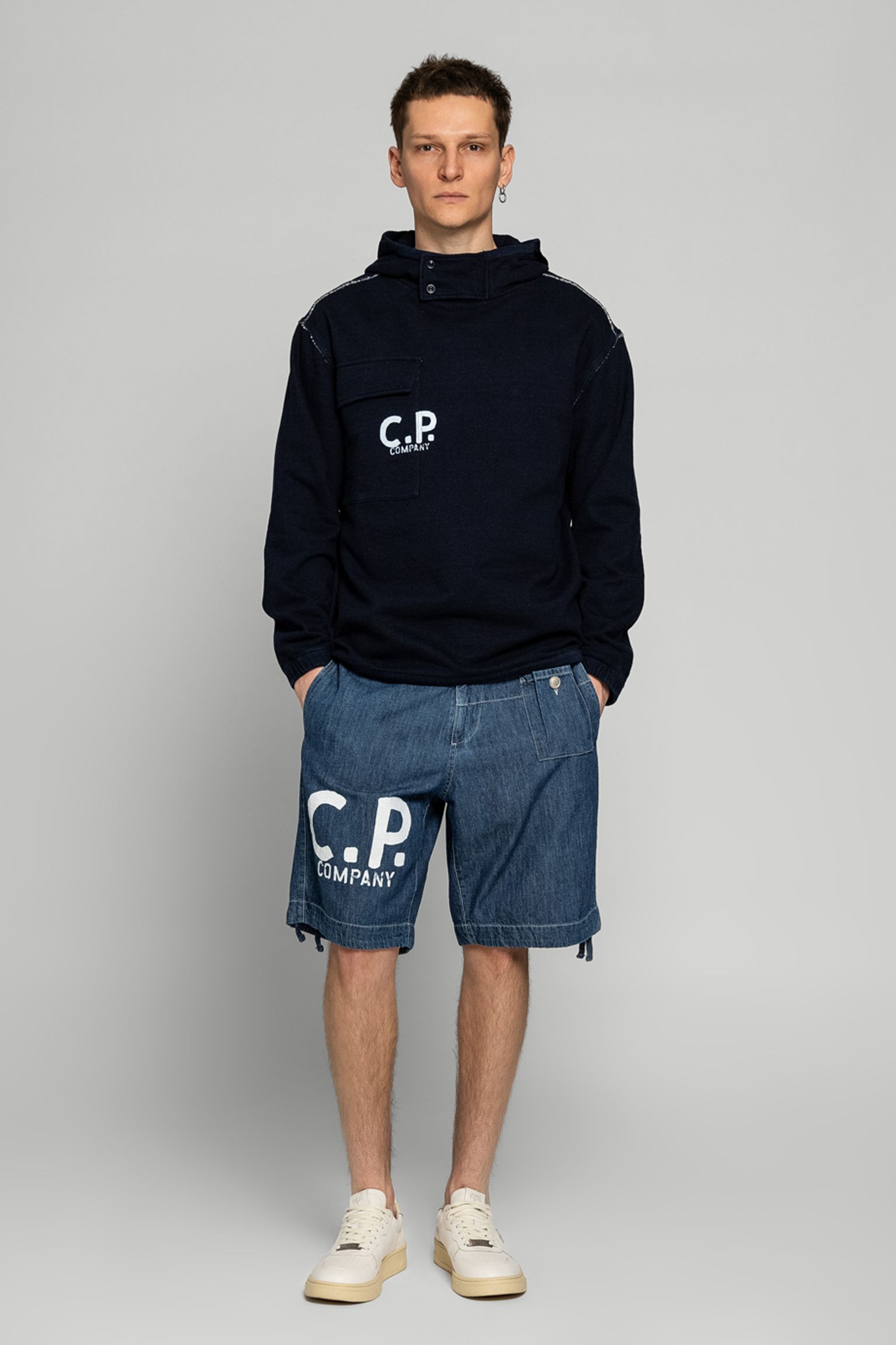 Худи INDIGO FLEECE HOODIE