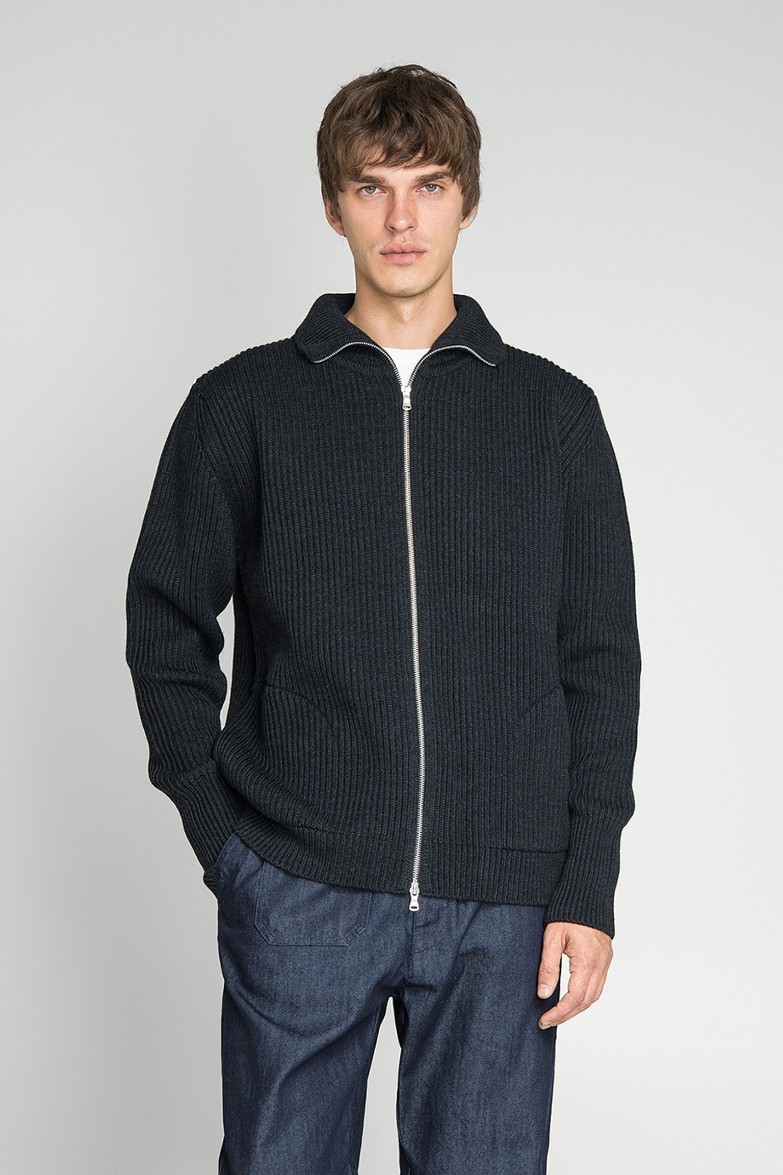 Кардиган NAVY FULL-ZIP POCKETS