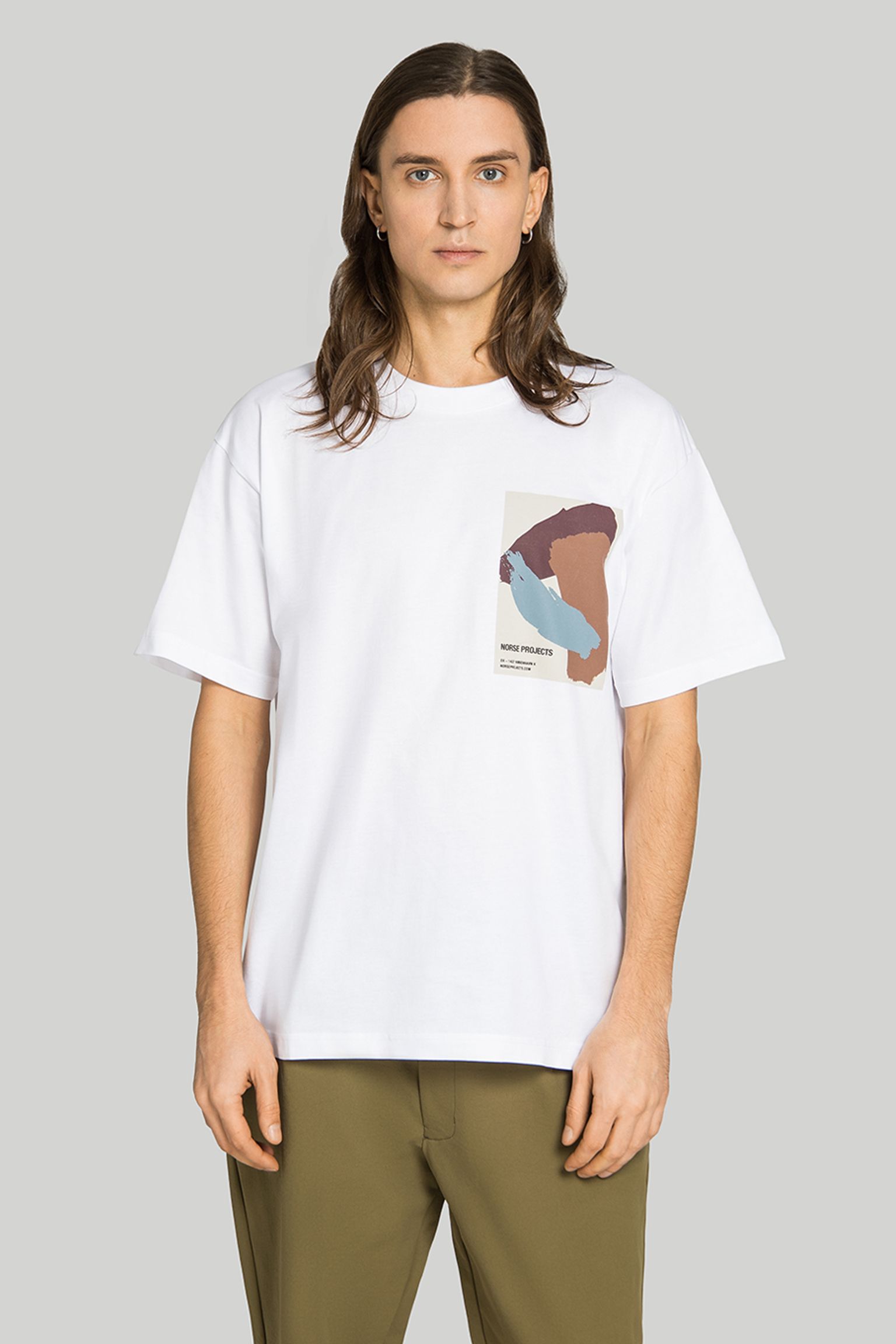 Футболка   Simon Loose Brush Stroke Print T-Shirt