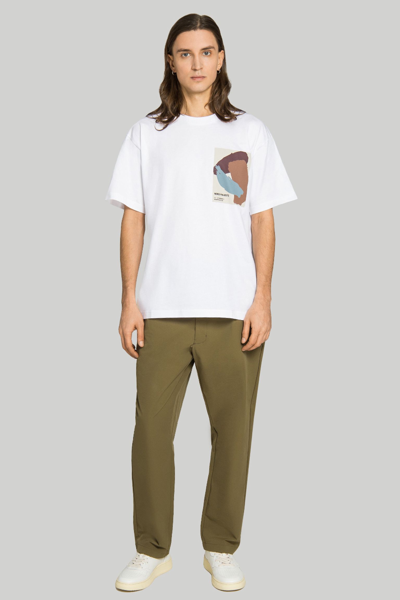 Футболка   Simon Loose Brush Stroke Print T-Shirt