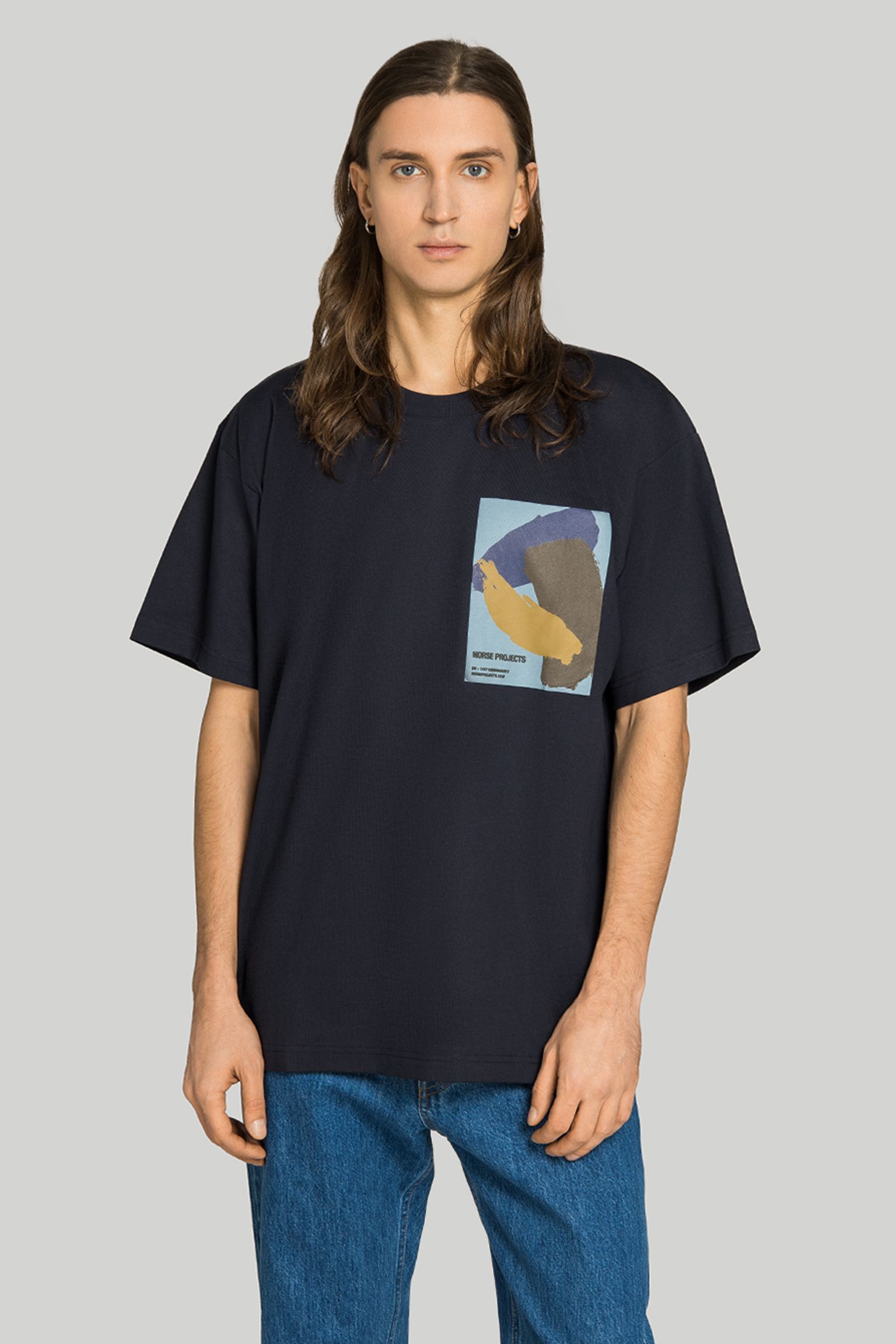 Футболка NORSE PROJECTS Simon Loose Brush Stroke Print T-Shirt