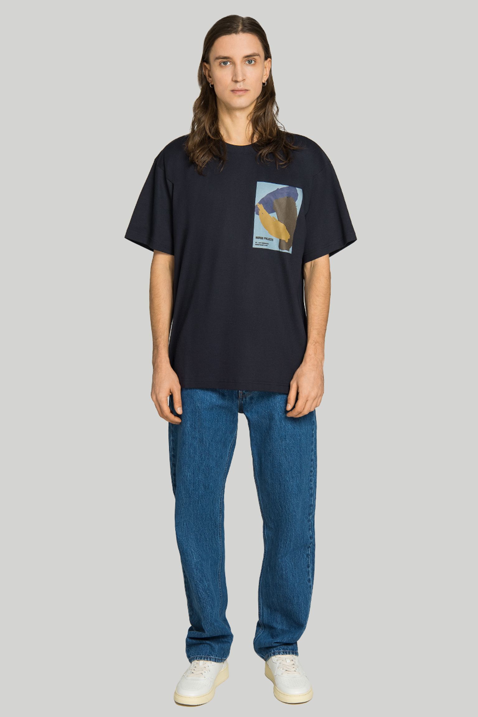 Футболка NORSE PROJECTS Simon Loose Brush Stroke Print T-Shirt