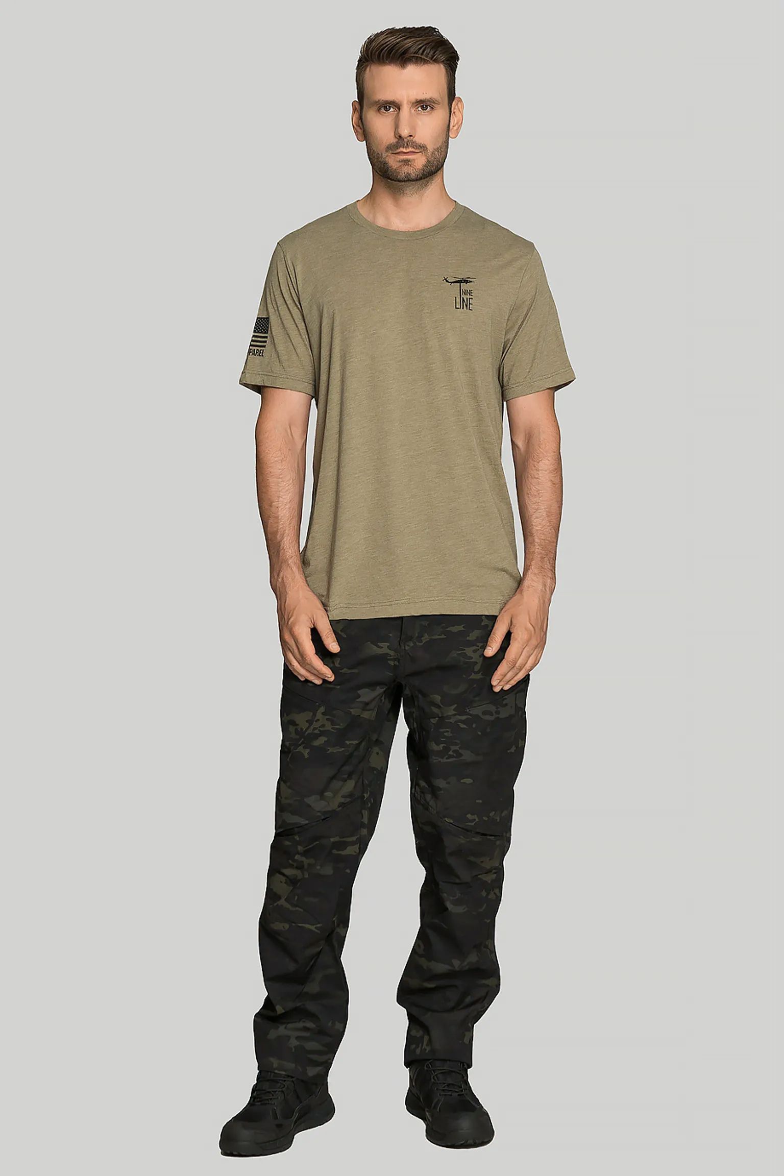 Футболка NINE LINE APPAREL FINFREE TSTRI OLIVE TRIBLEND з доставкою