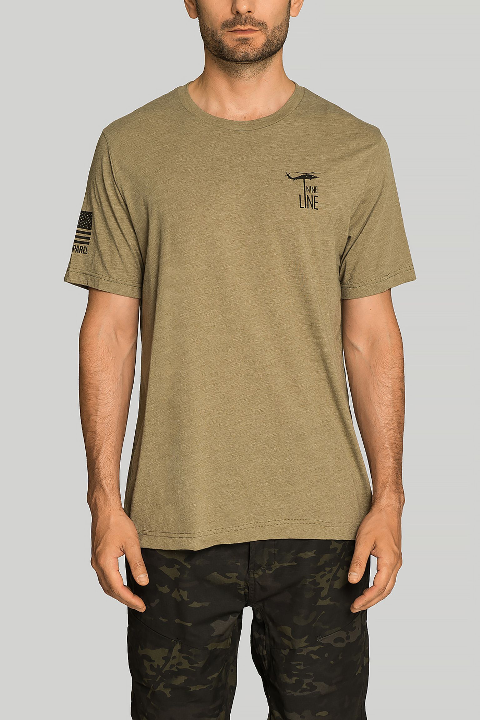 Футболка NINE LINE APPAREL FINFREE TSTRI OLIVE TRIBLEND