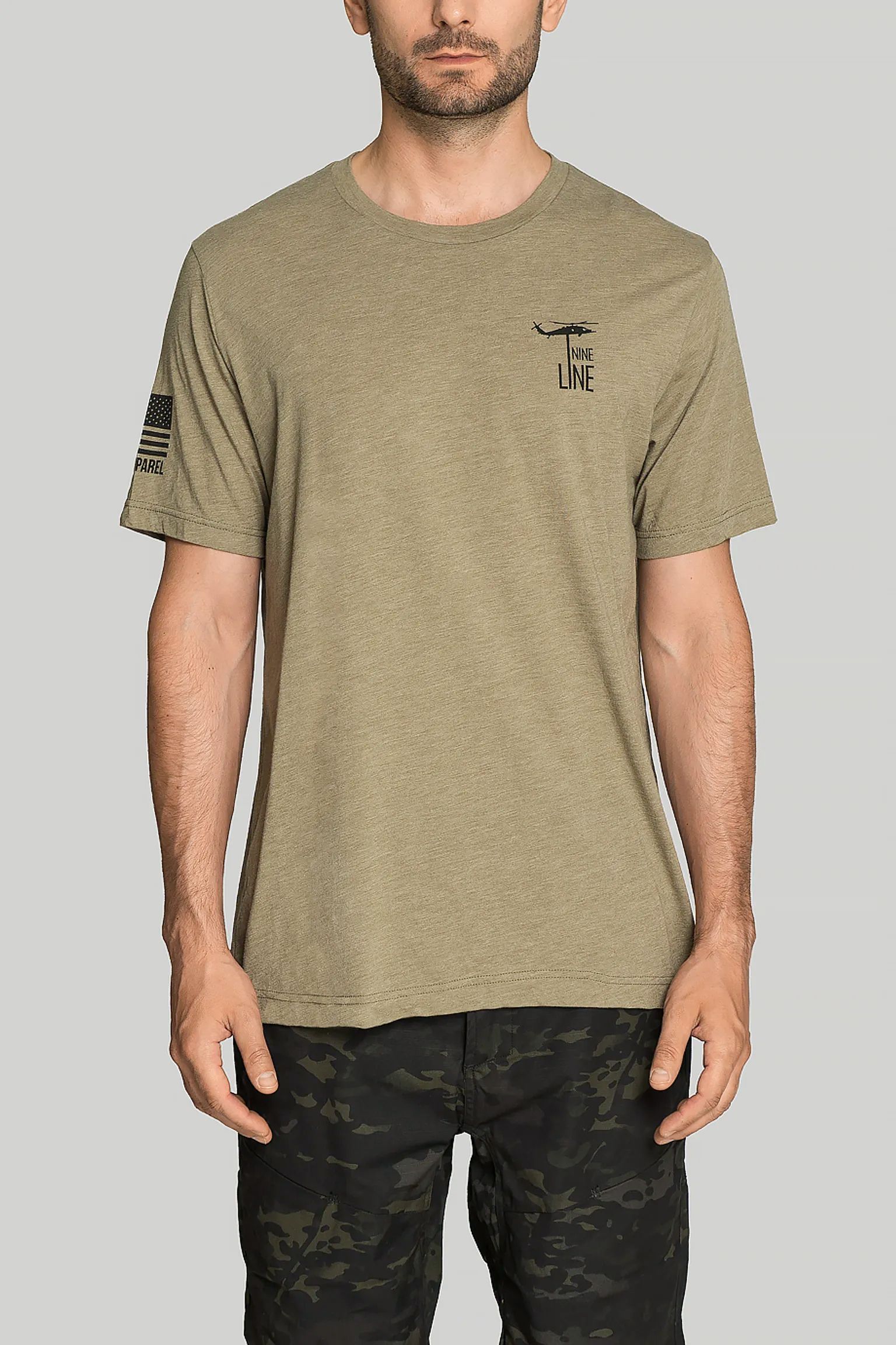 Стильні Футболка NINE LINE APPAREL FINFREE TSTRI OLIVE TRIBLEND