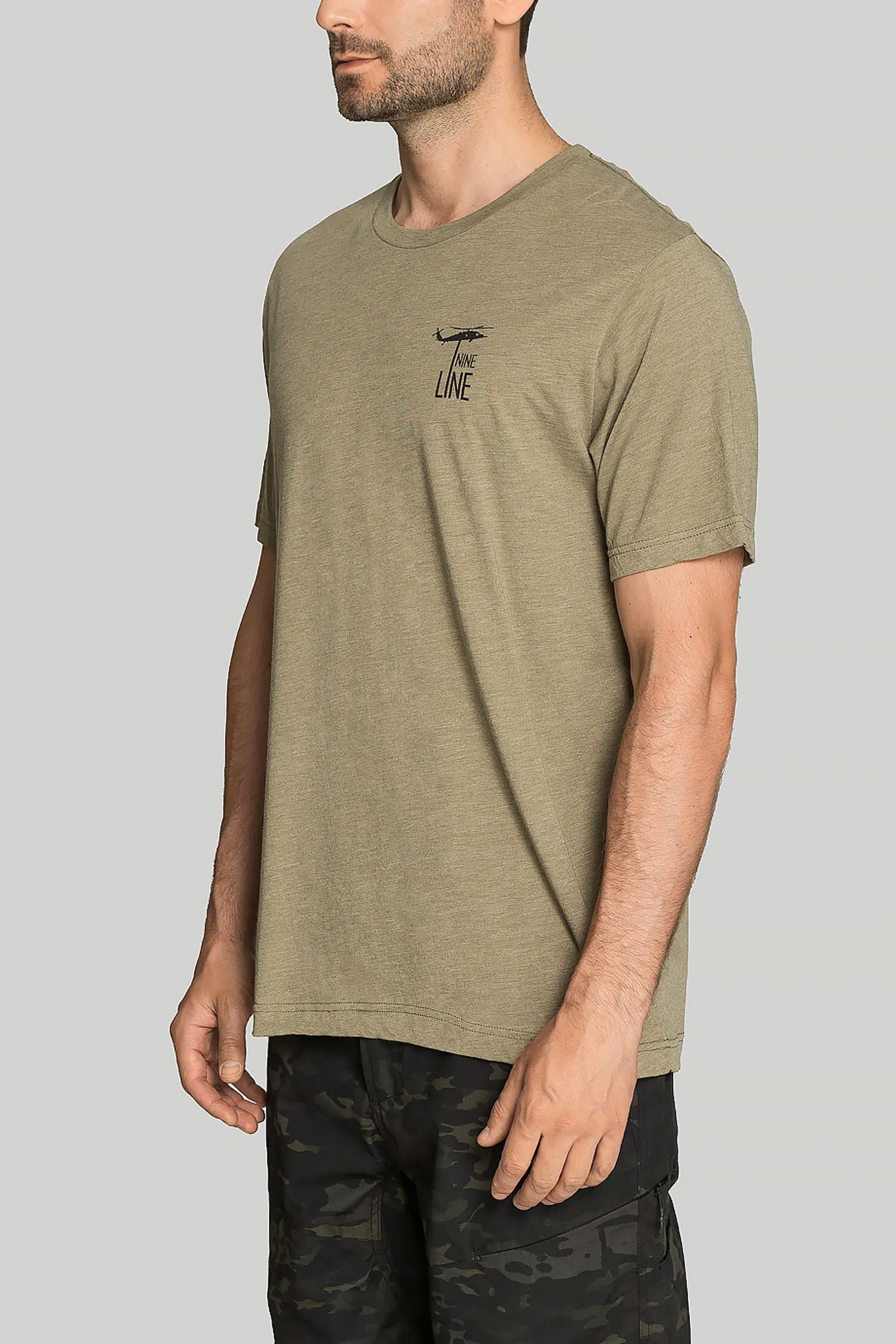 Широкий вибір Футболка NINE LINE APPAREL FINFREE TSTRI OLIVE TRIBLEND