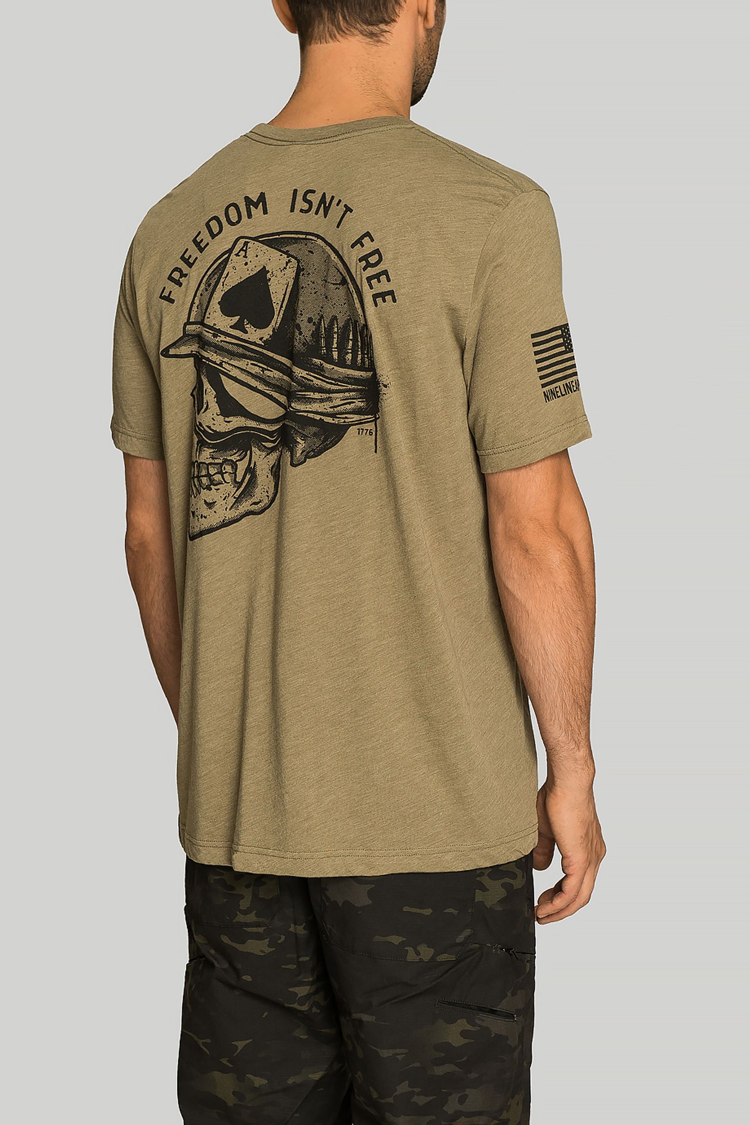 Футболка NINE LINE APPAREL FINFREE TSTRI OLIVE TRIBLEND