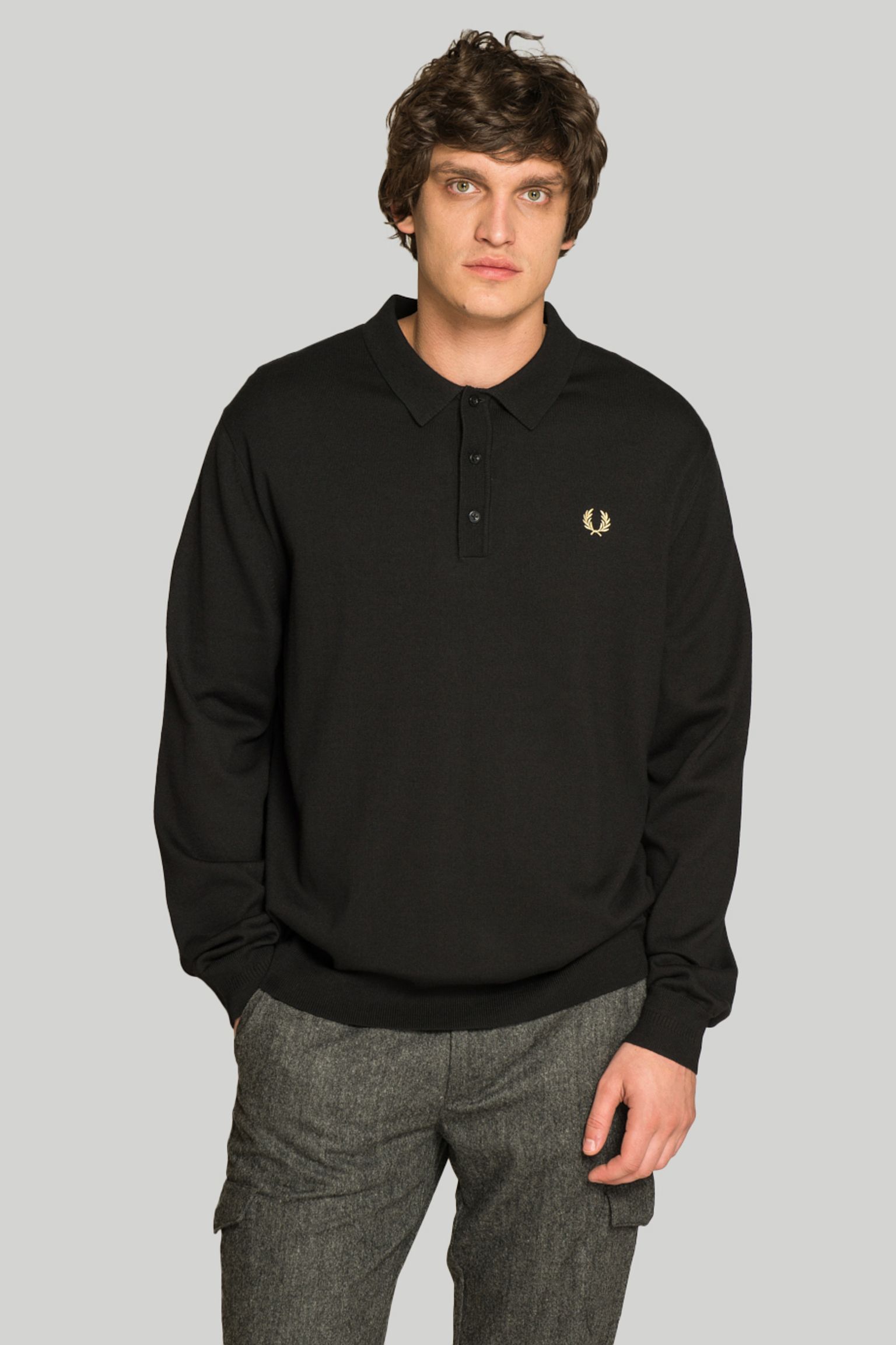 Поло Fred Perry CLASSIC KNITTED SHIRT LS купить