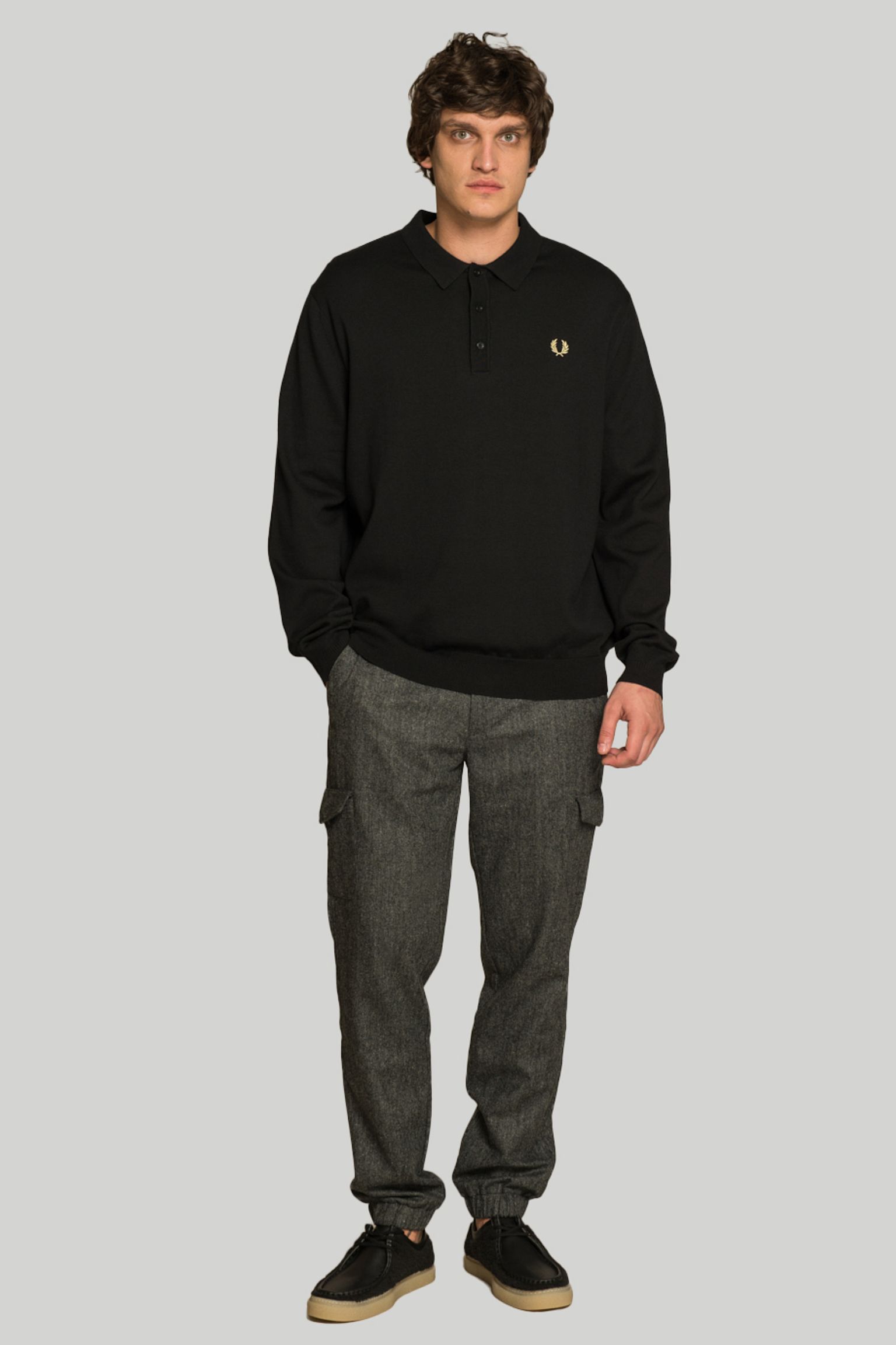 Поло Fred Perry CLASSIC KNITTED SHIRT LS купить в Украине