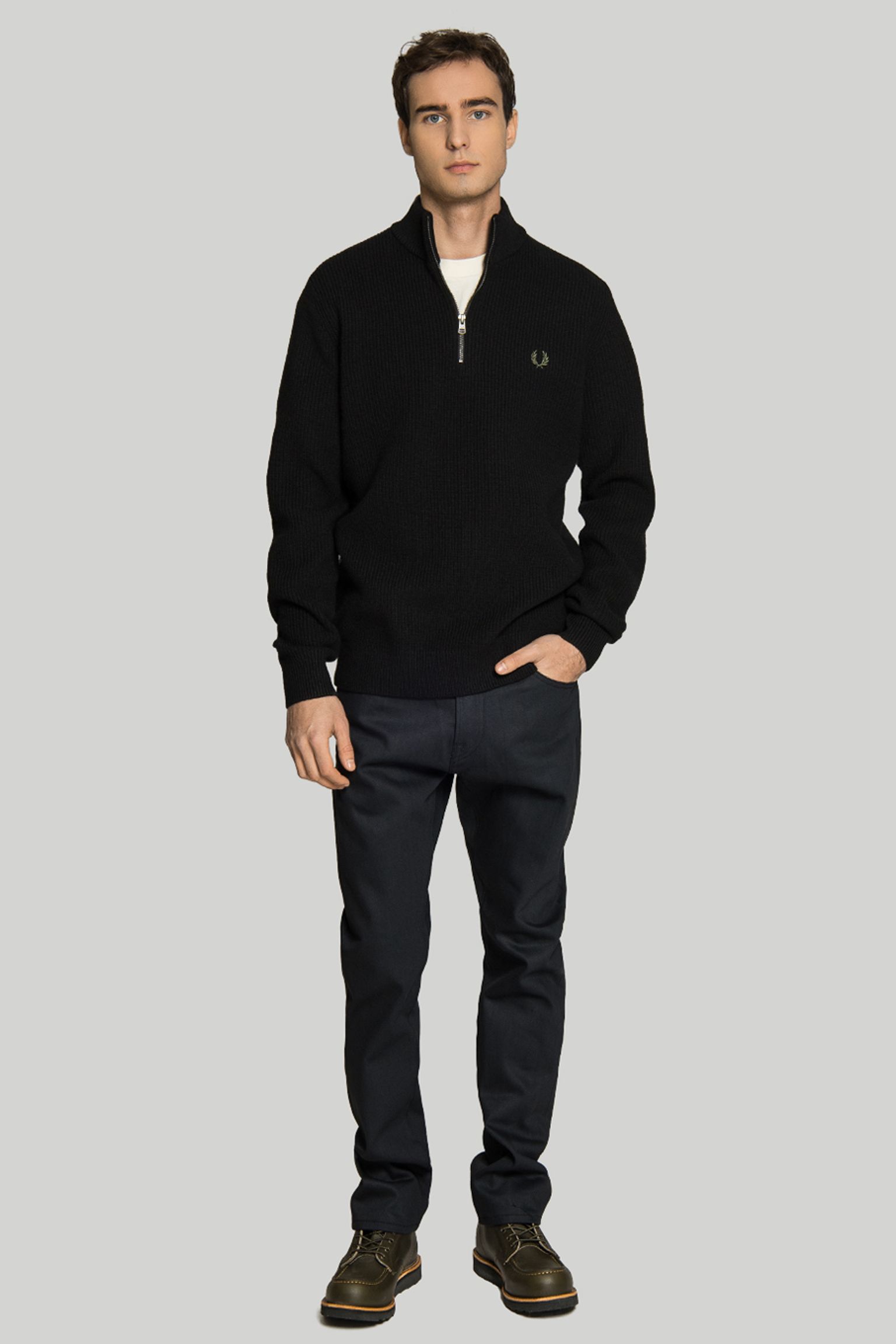 Свитер TEXTURED HALF ZIP JUMPER