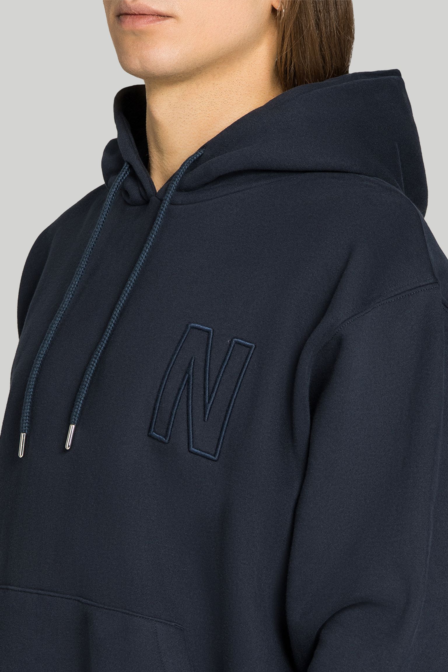 Широкий выбор Худи NORSE PROJECTS Arne Brushed Fleece N Logo Hoodie