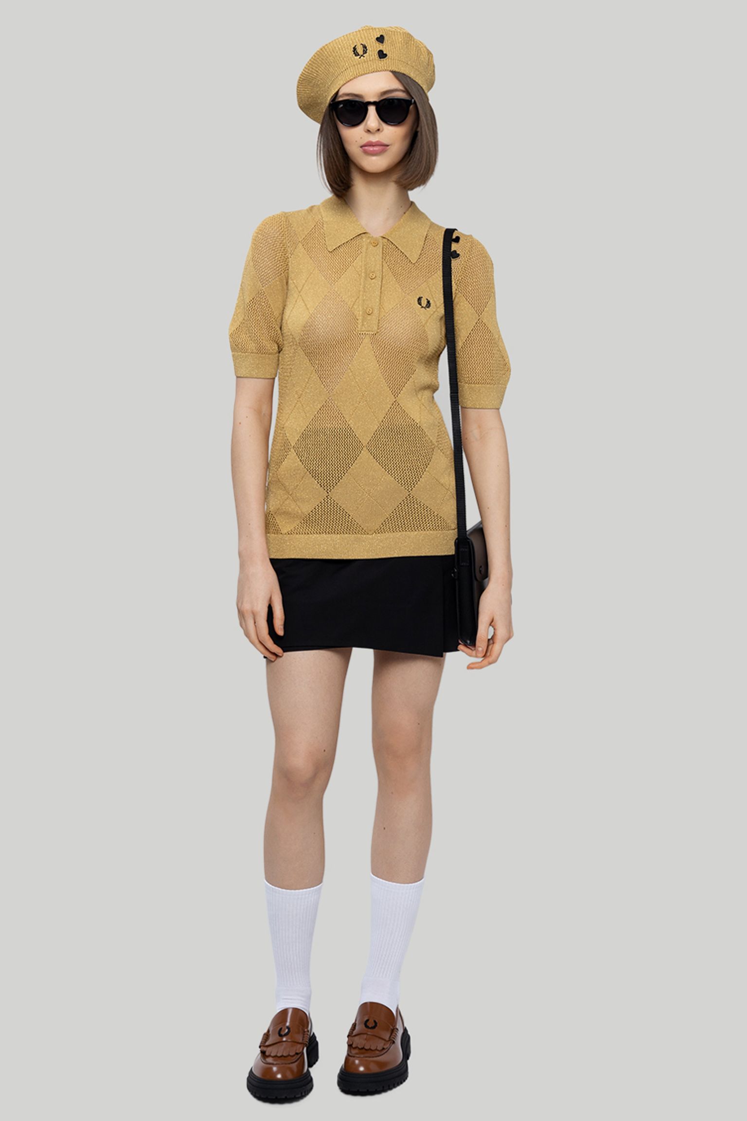 Поло ARGYLE KNITTED SHIRT