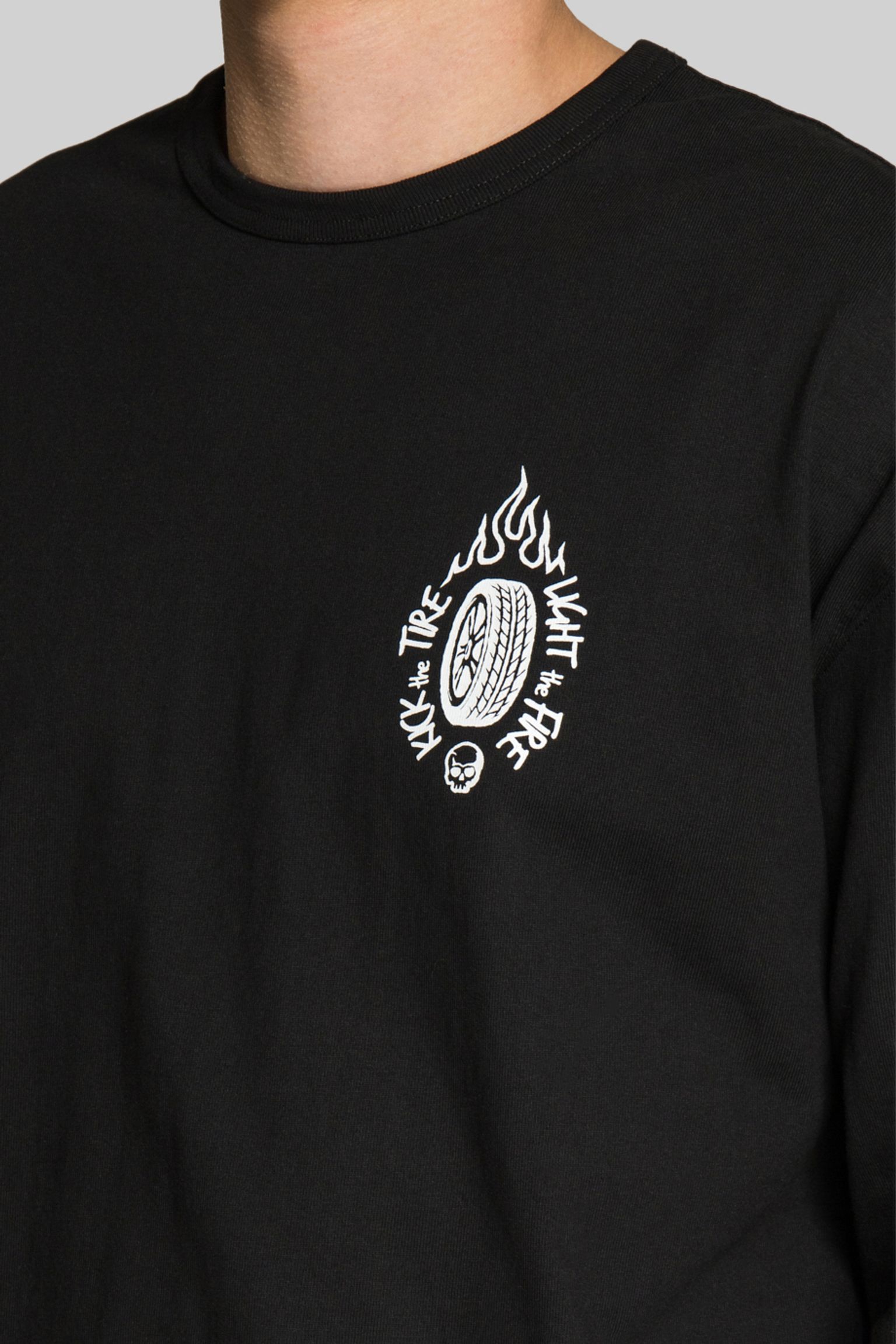 Широкий вибір Лонгслів TIRE FIRE LONG SLEEVE TEE BLACK