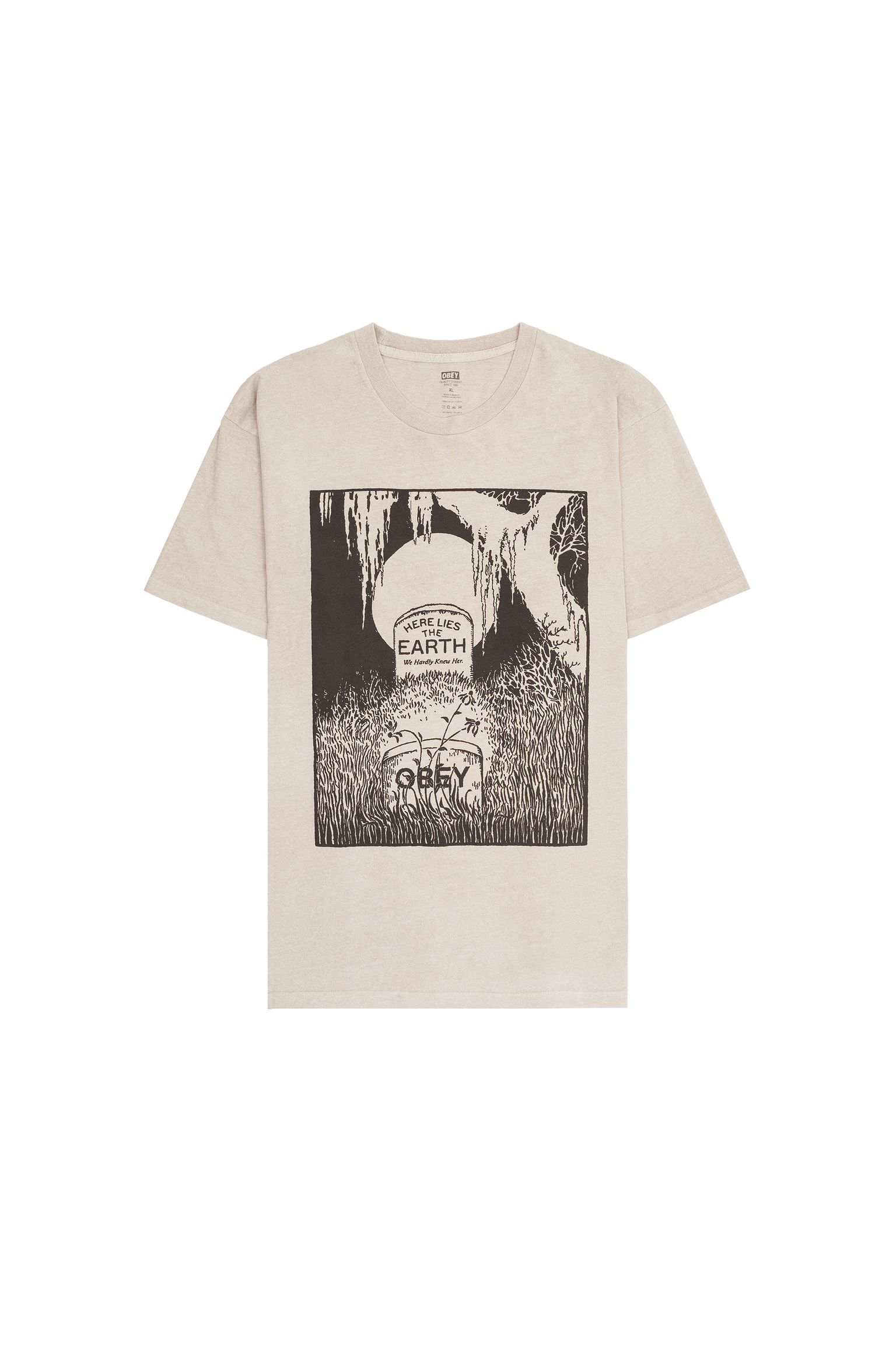 Футболка OBEY HERE LIES THE EARTH купить