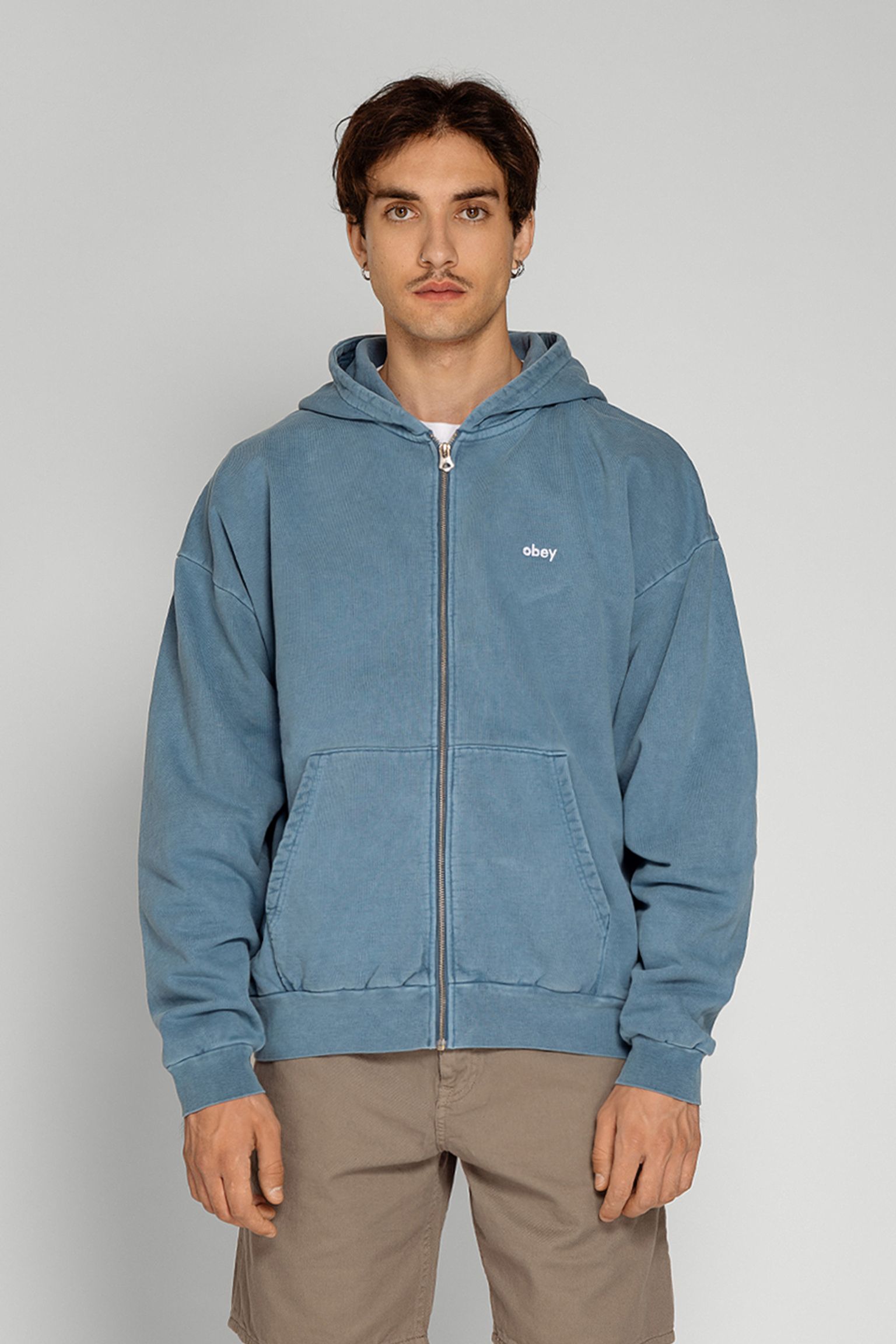 Спортивна кофта Obey LOWERCASE PIGMENT ZIP HOOD