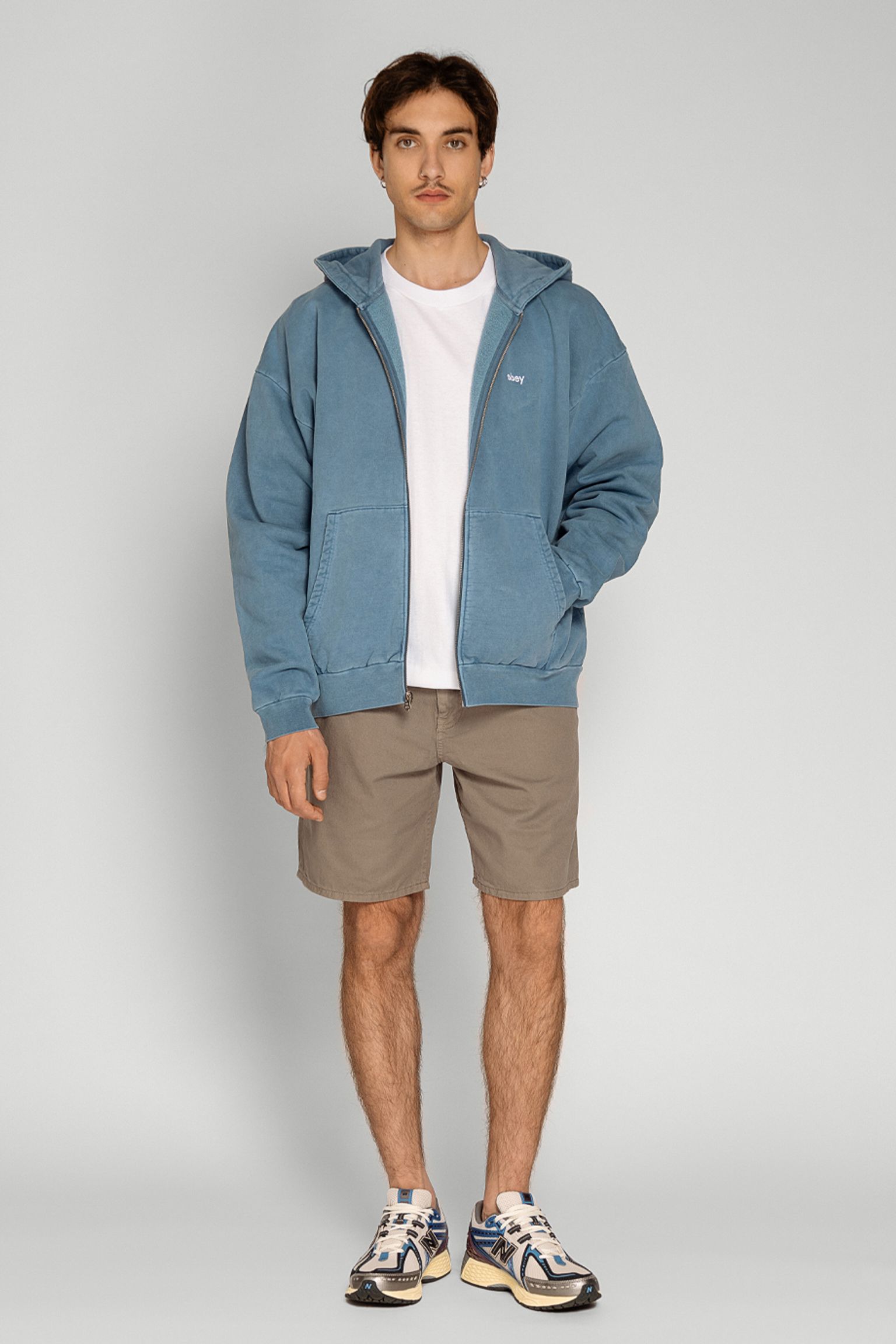 Спортивна кофта Obey LOWERCASE PIGMENT ZIP HOOD з доставкою