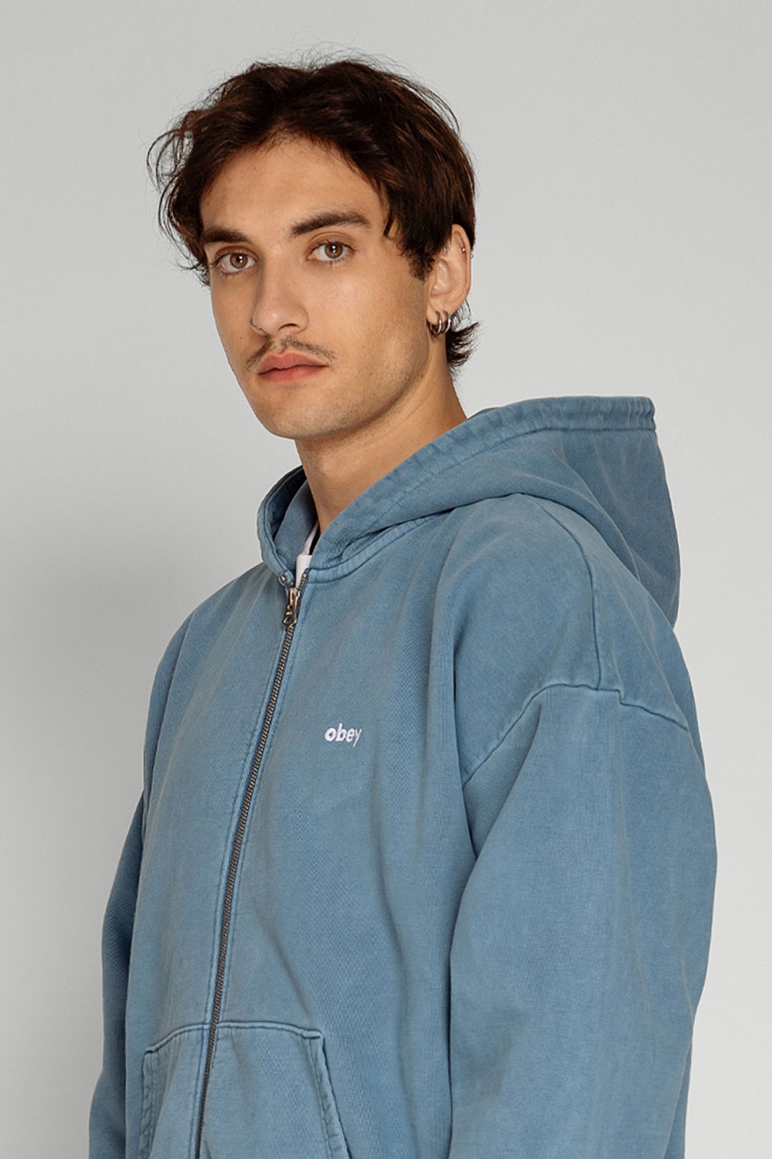 Широкий вибір Спортивна кофта Obey LOWERCASE PIGMENT ZIP HOOD
