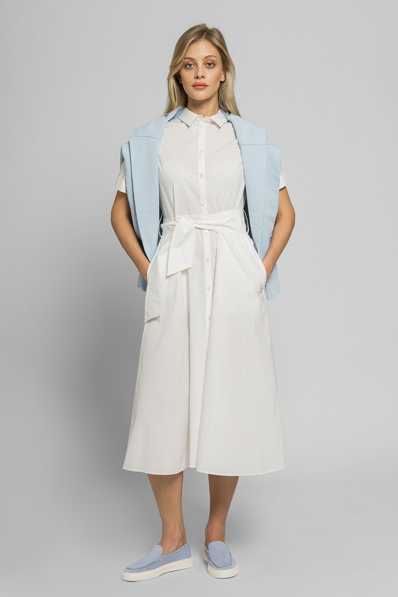 Сукня BELTED POPLIN SHIRT DRESS