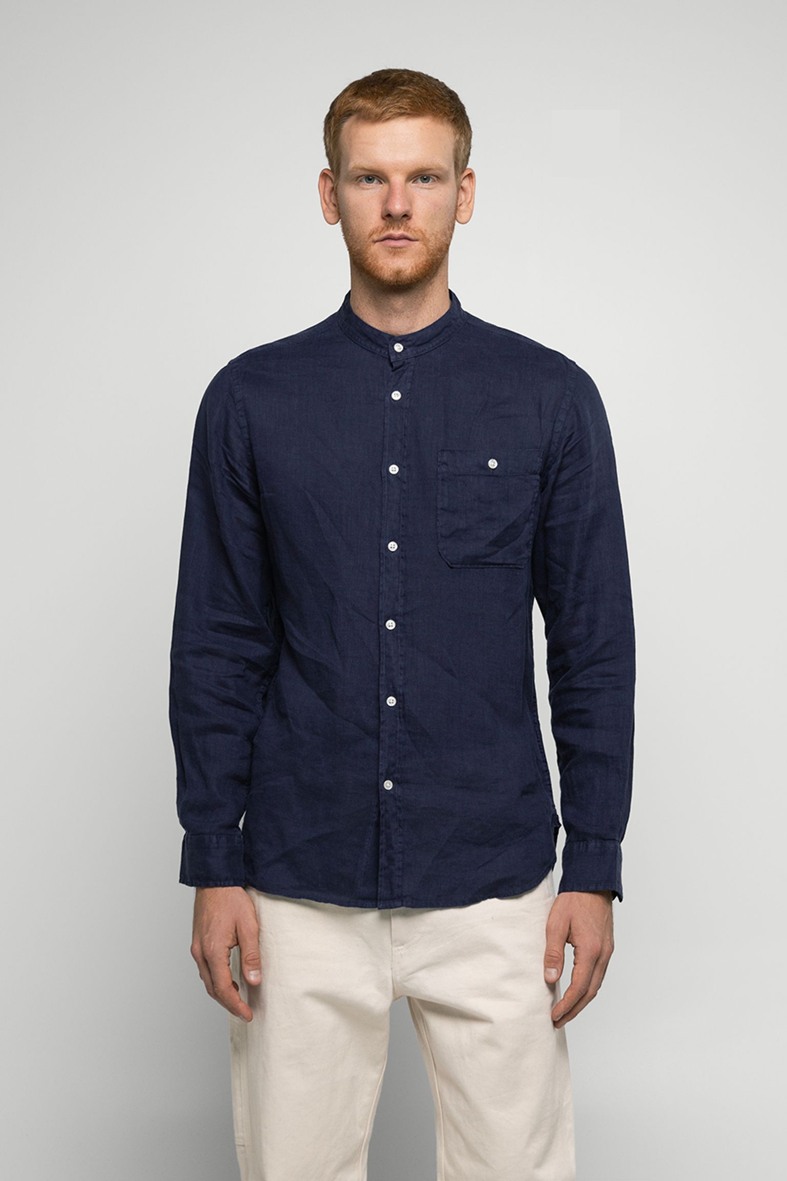 Рубашка BAND COLLAR LINEN SHIRT купить в Украине