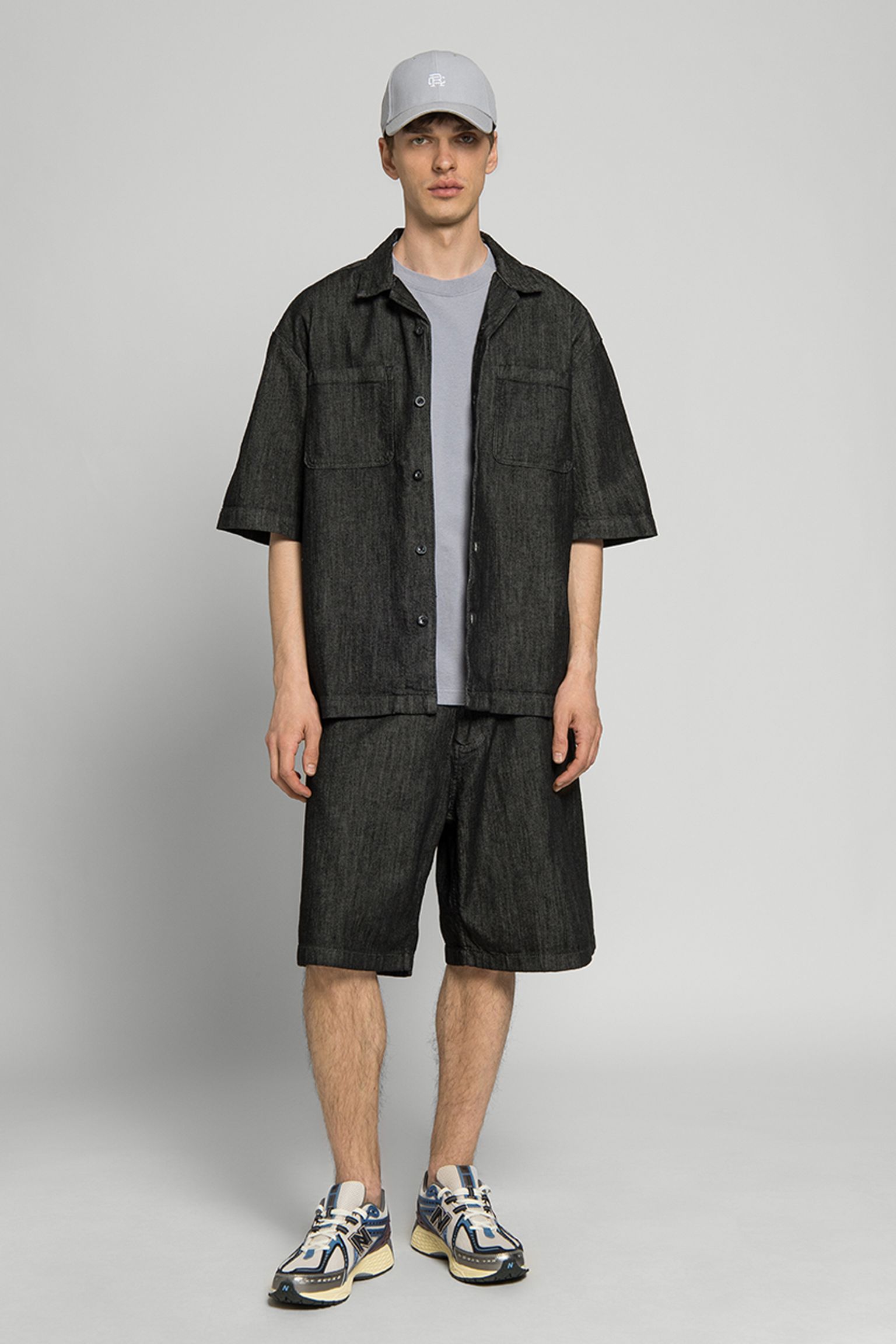 Сорочка Edwin Arnaz Shirt SS Sketch Black Denim