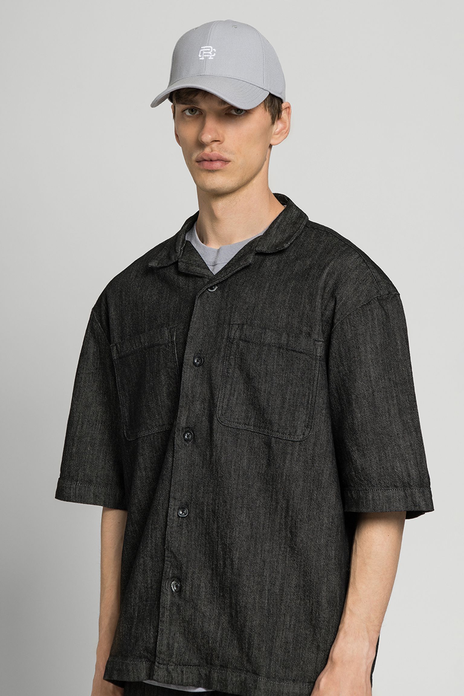 Рубашка Arnaz Shirt SS Sketch Black Denim