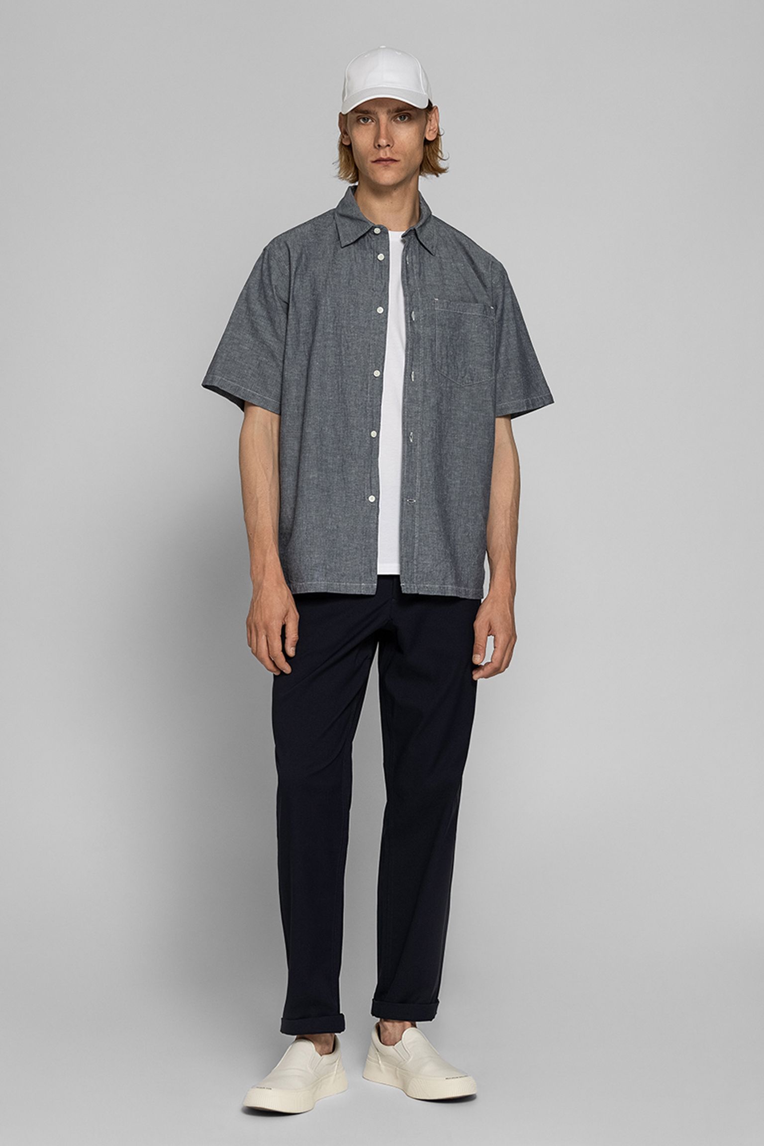 Рубашка NORSE PROJECTS Ivan Relaxed Cotton Linen SS Shirt с доставкой