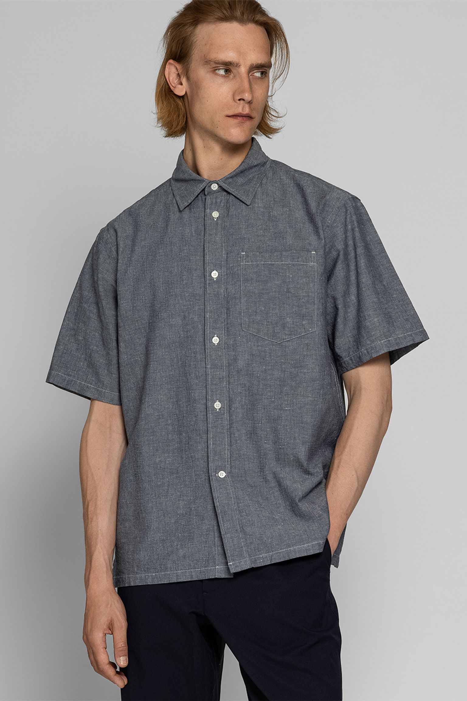 Рубашка   Ivan Relaxed Cotton Linen SS Shirt