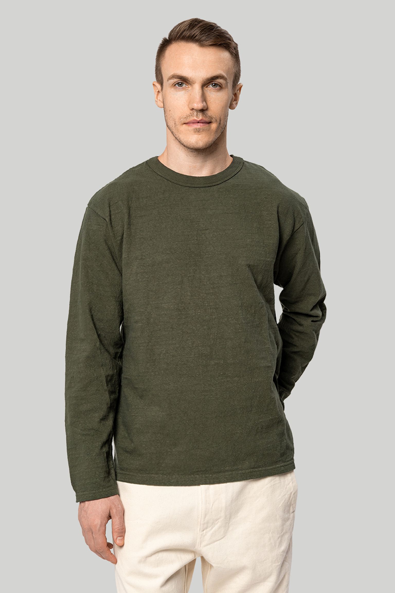 Лонгслив   No.8 SLUB NEP LONG SLEEVE T-SHIRT