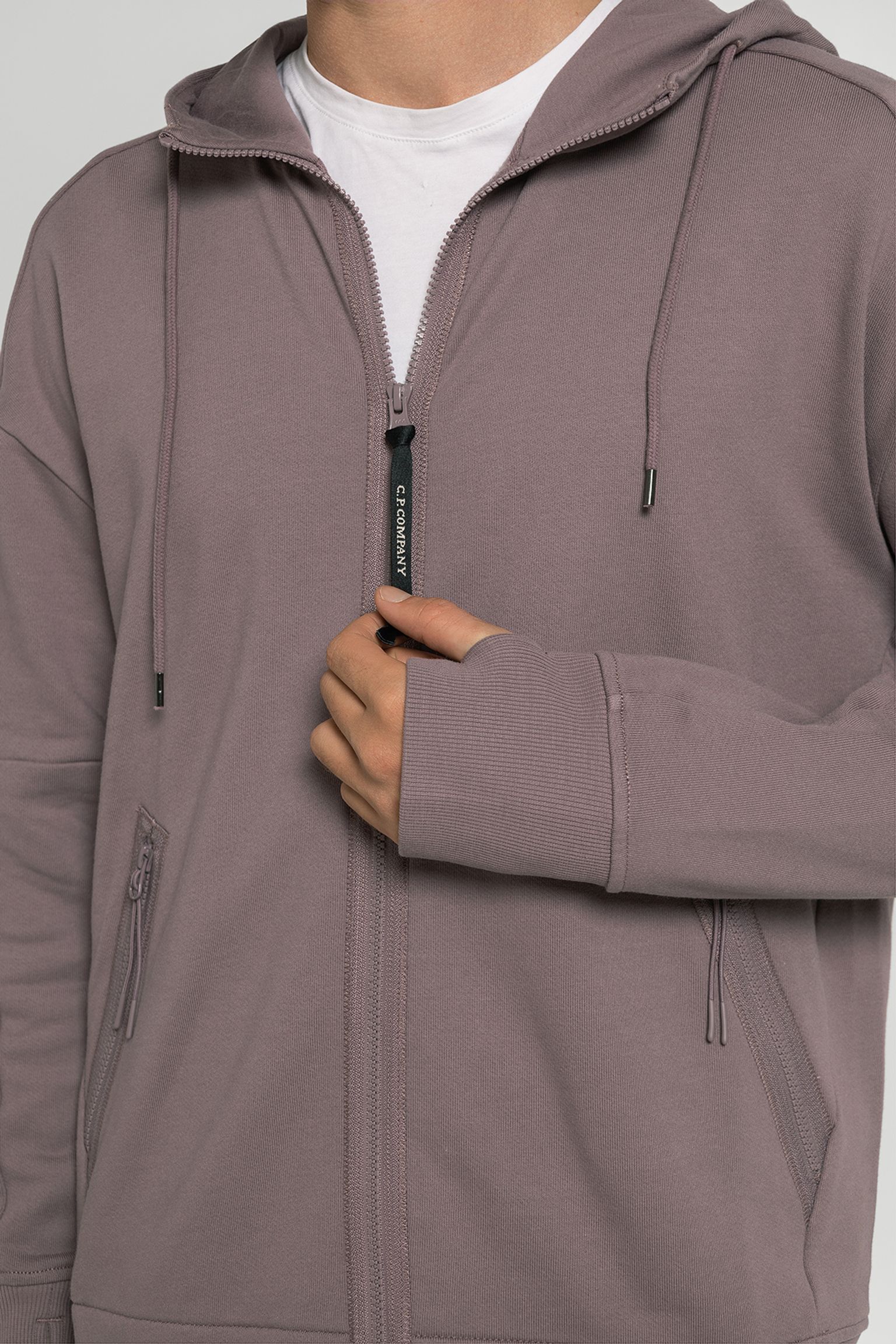 Широкий вибір Спортивна кофта SWEATSHIRTS HOODED OPEN IN DIAGONAL RAISED FLEECE