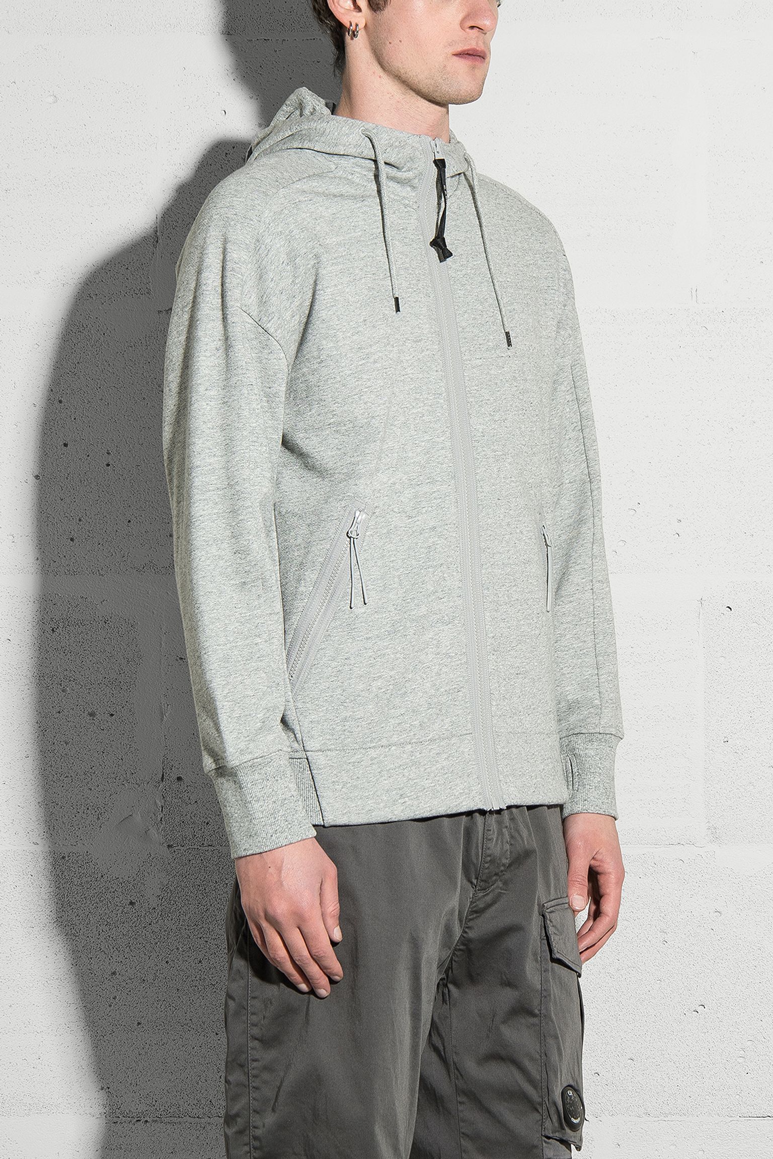 Спортивная кофта SWEATSHIRTS HOODED OPEN IN DIAGONAL RAISED FLEECE с доставкой