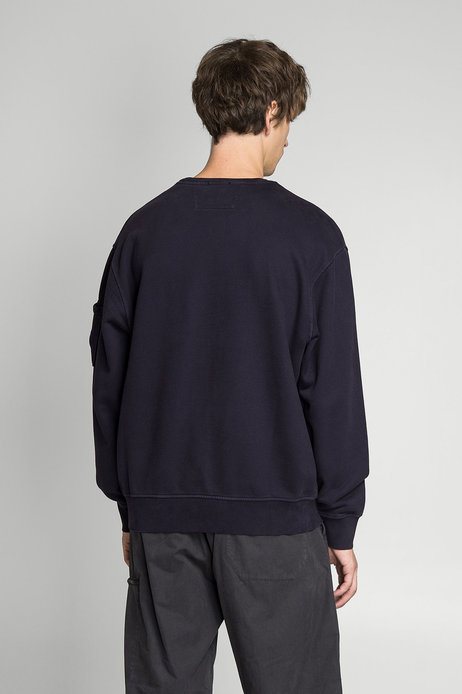 Свитшот SWEATSHIRTS CREW NECK IN BRUSHED EMERIZED DIAGONAL