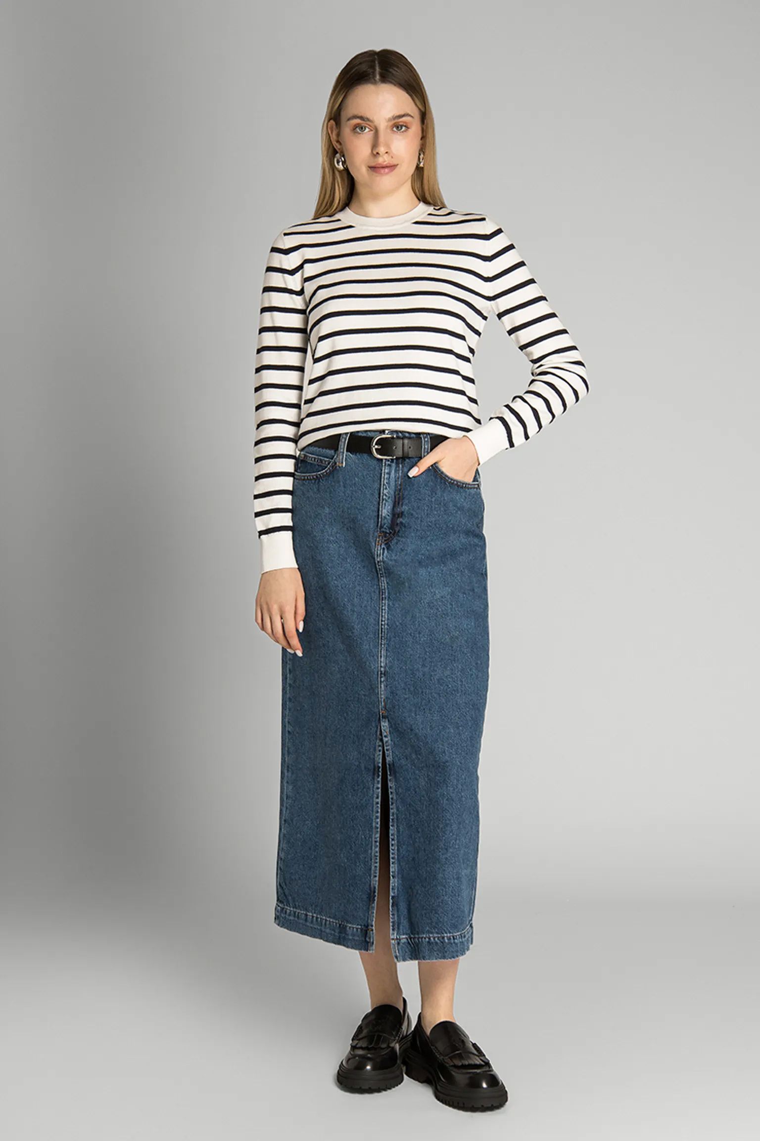 Светр ELLEWOOD STRIPE KNITTED JUMPER з доставкою
