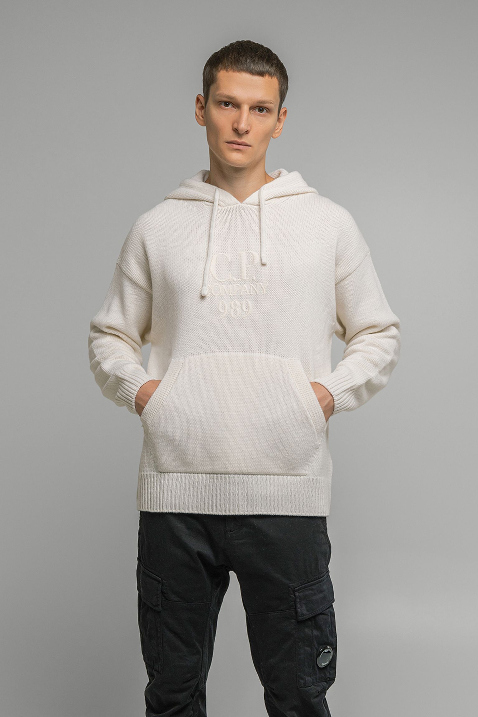 Свитер KNITWEAR HOODED IN LAMBSWOOL GRS купить
