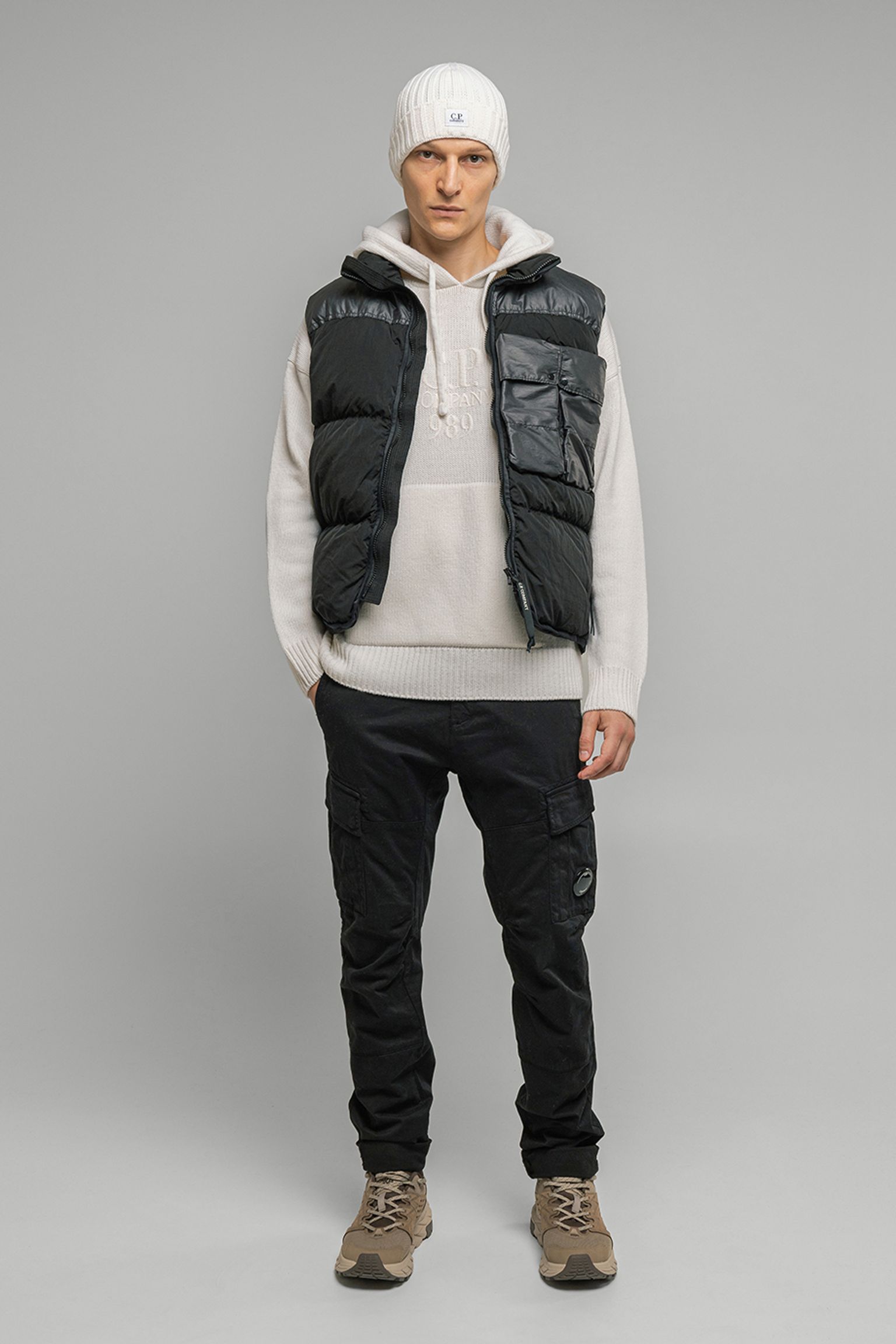 Свитер KNITWEAR HOODED IN LAMBSWOOL GRS купить в Украине